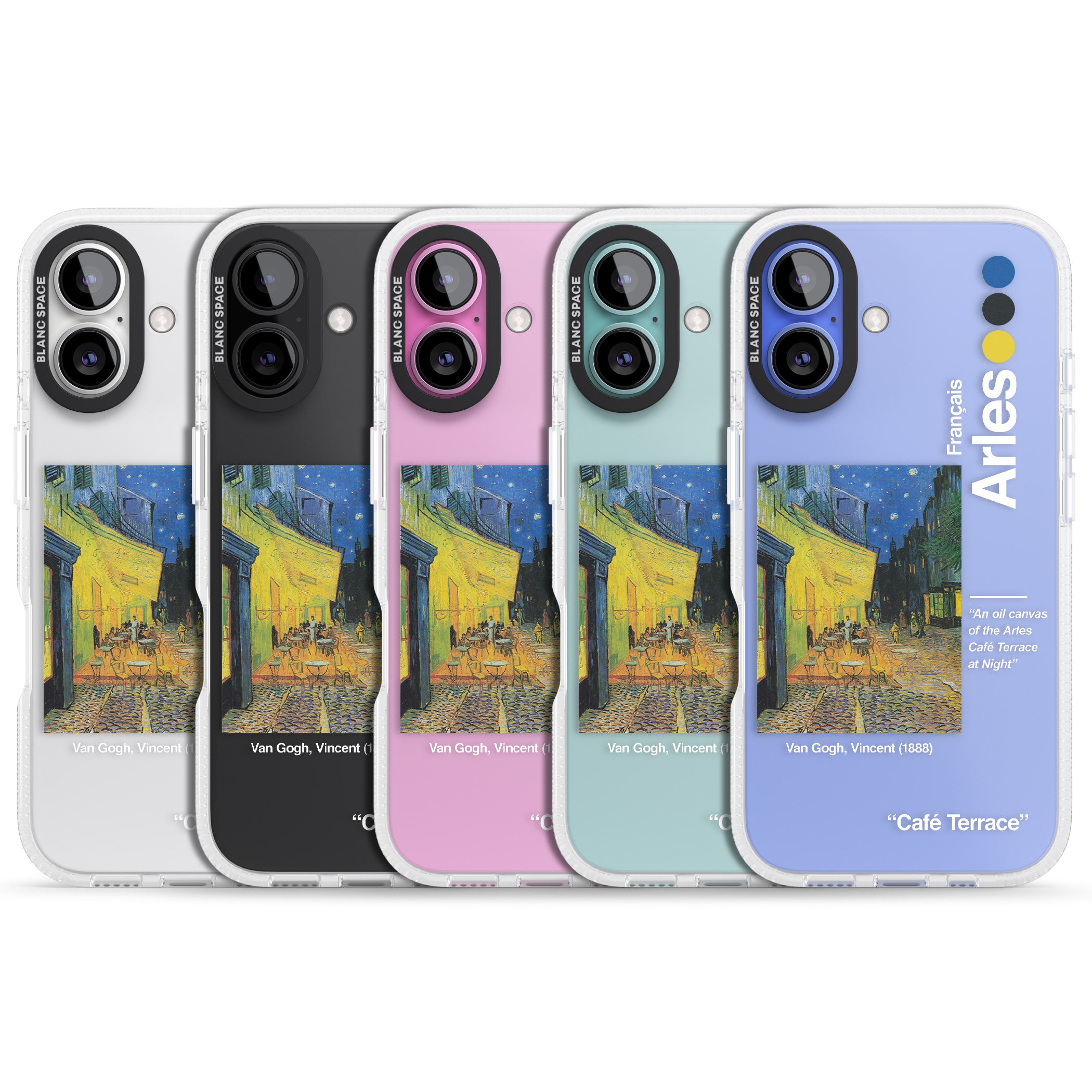 Cafe Terrace at Night iPhone 16 / 16 Plus Clear Case Impact Air - Blanc Space