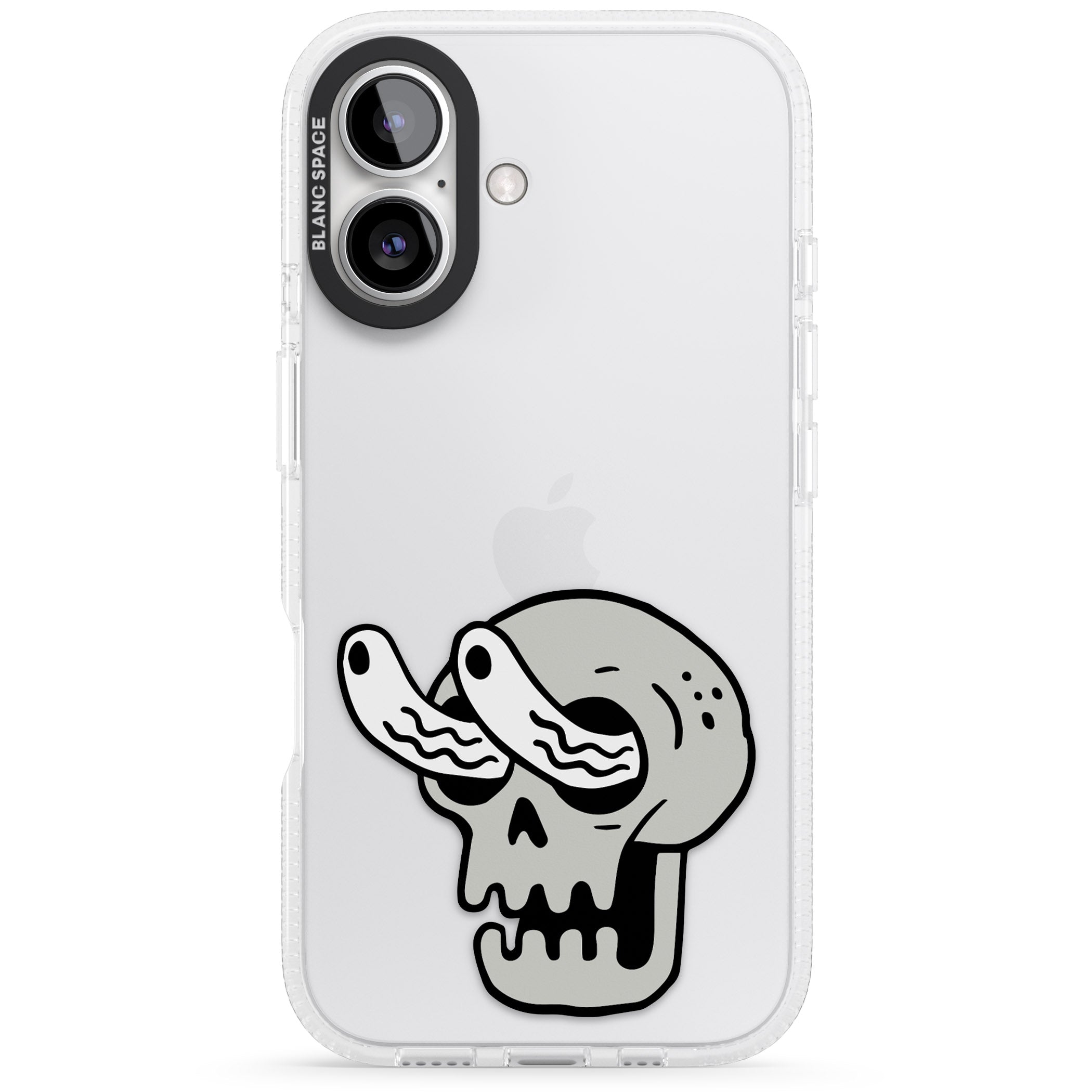Skull Eyes iPhone 16 / 16 Plus Clear Case Impact Air - Blanc Space