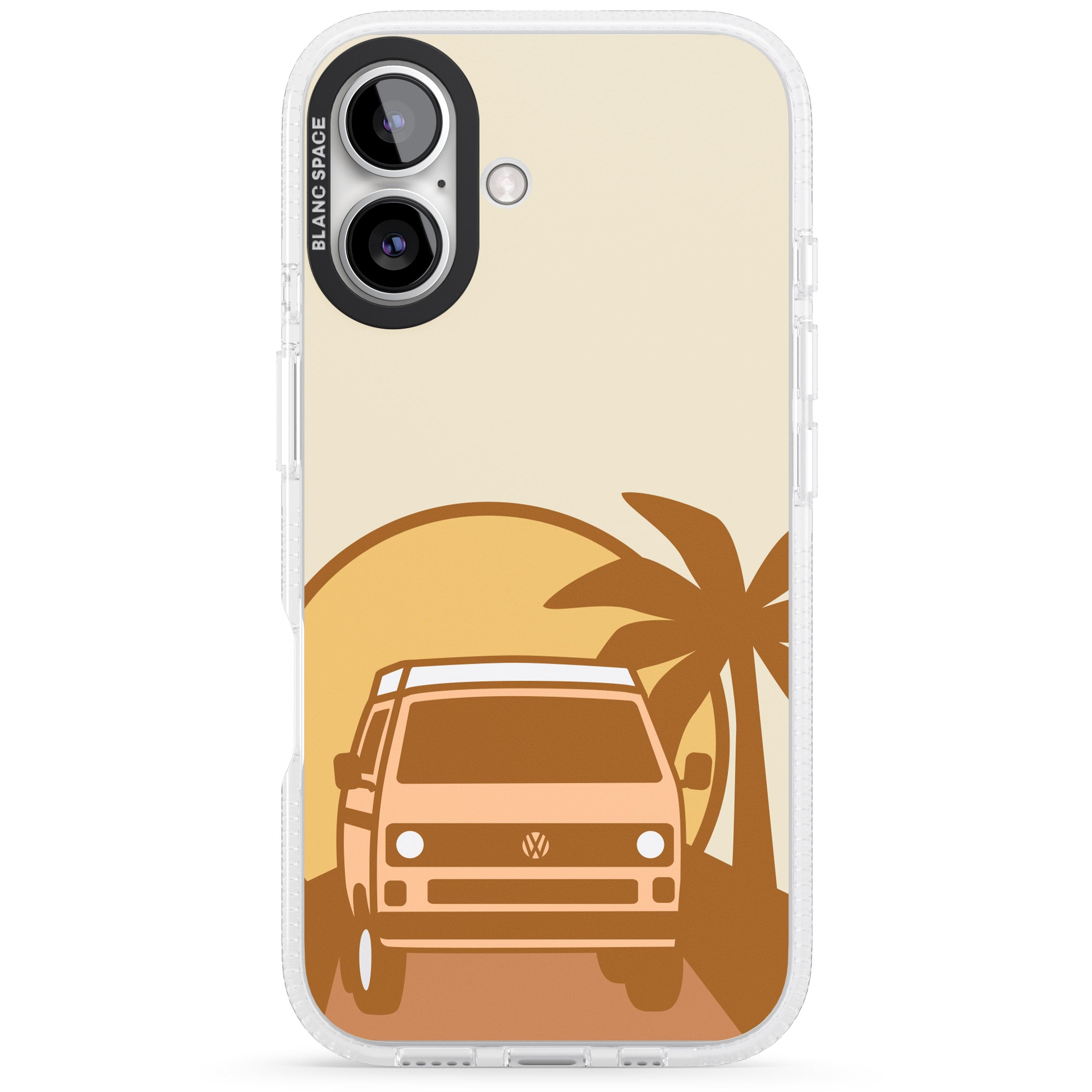 Camp Cruise iPhone 16 / 16 Plus Clear Case Impact Air - Blanc Space
