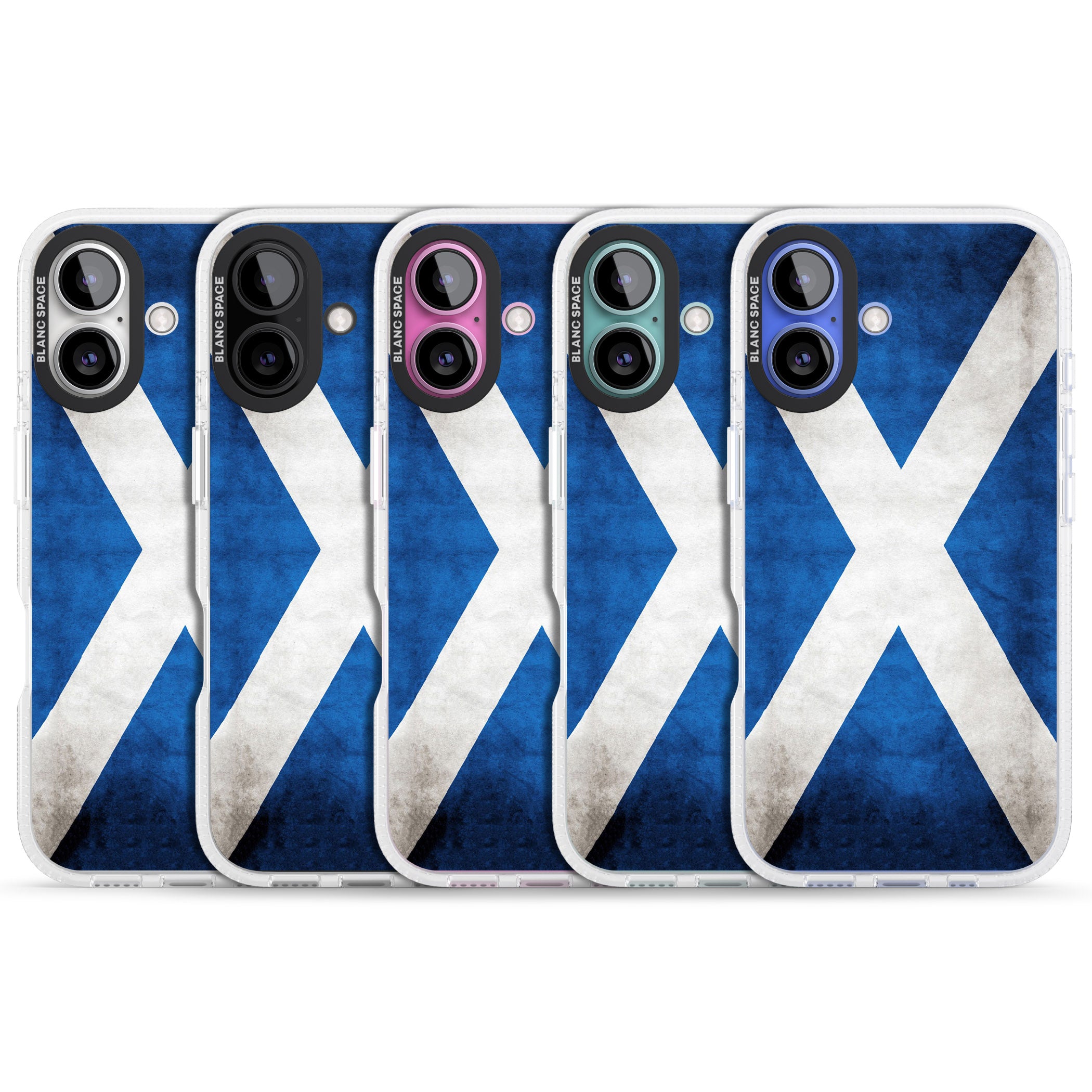 Scotland Saltire Flag iPhone 16 / 16 Plus Clear Case Impact Air - Blanc Space