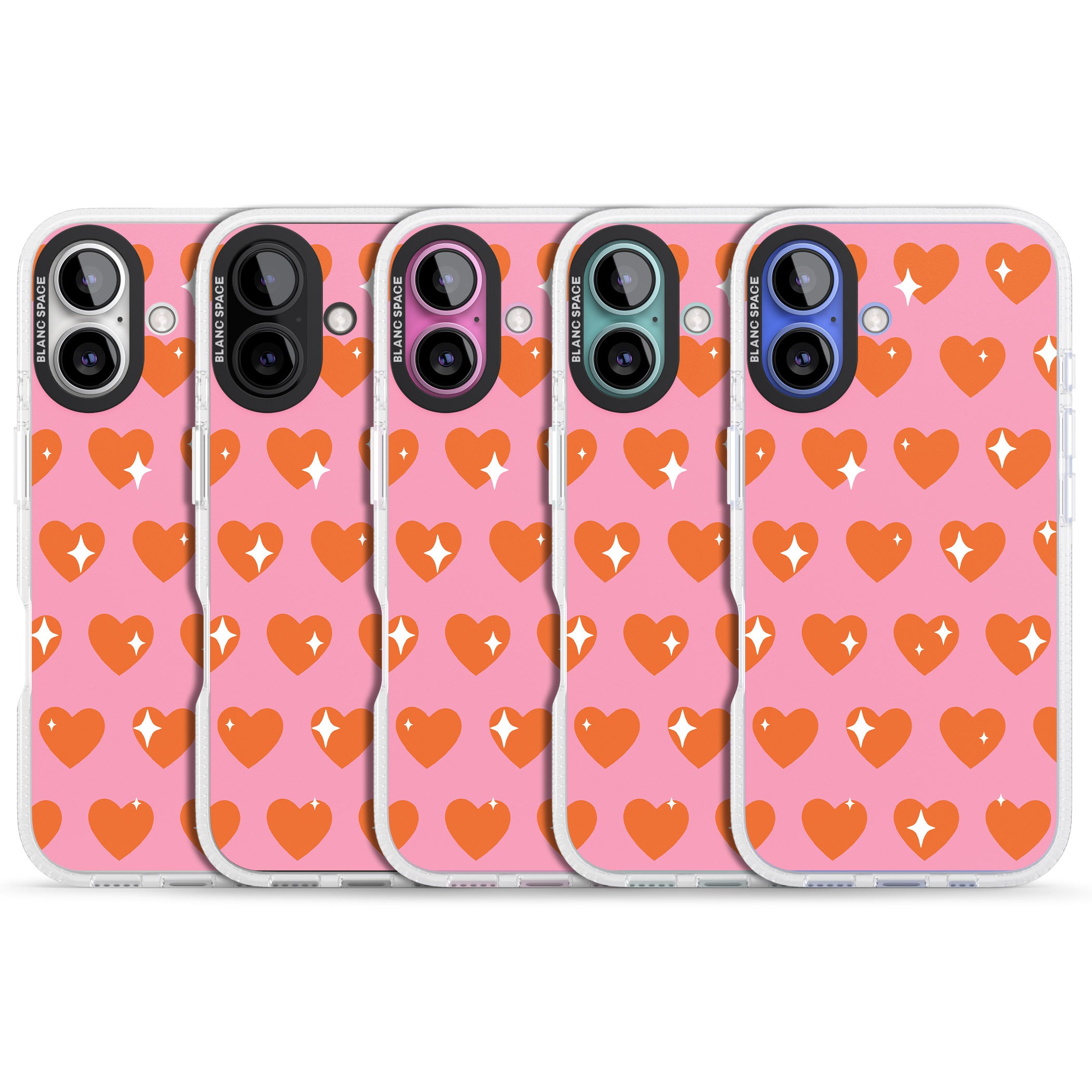 Sweet Hearts (Sunset) iPhone 16 / 16 Plus Clear Case Impact Air - Blanc Space