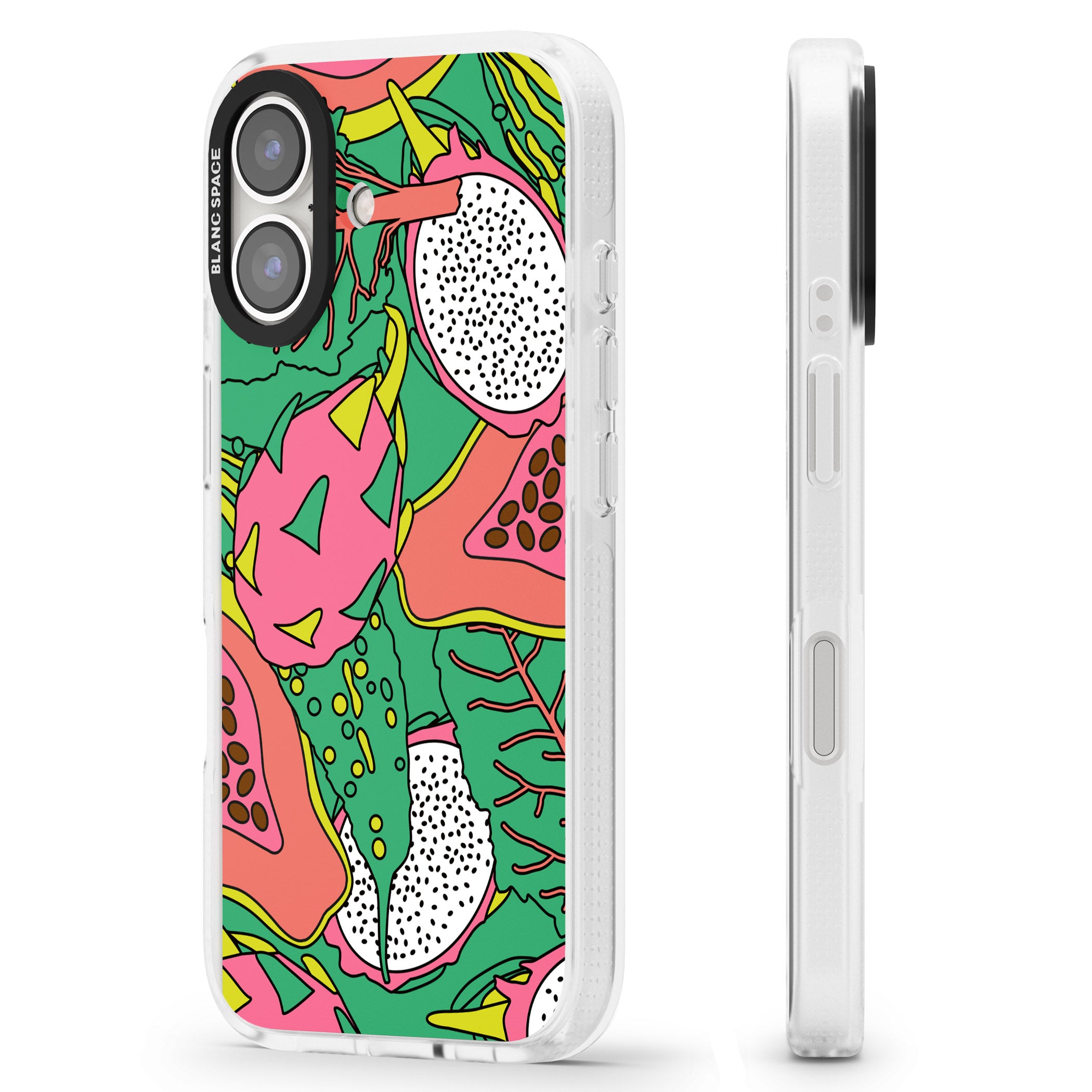 Psychedelic Salad iPhone 16 / 16 Plus Clear Case Impact Air - Blanc Space