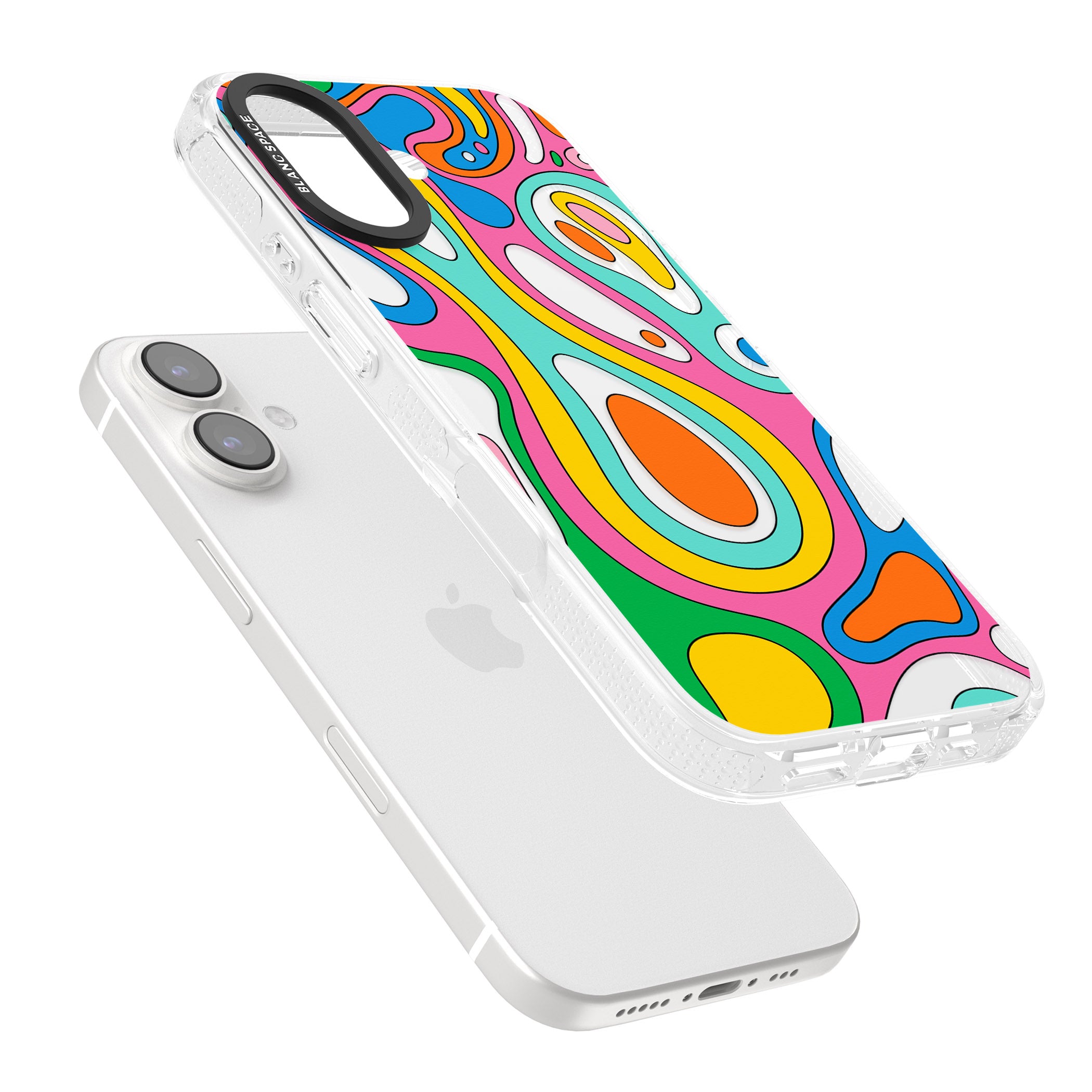 Dreams & Grooves iPhone 16 / 16 Plus Clear Case Impact Air - Blanc Space