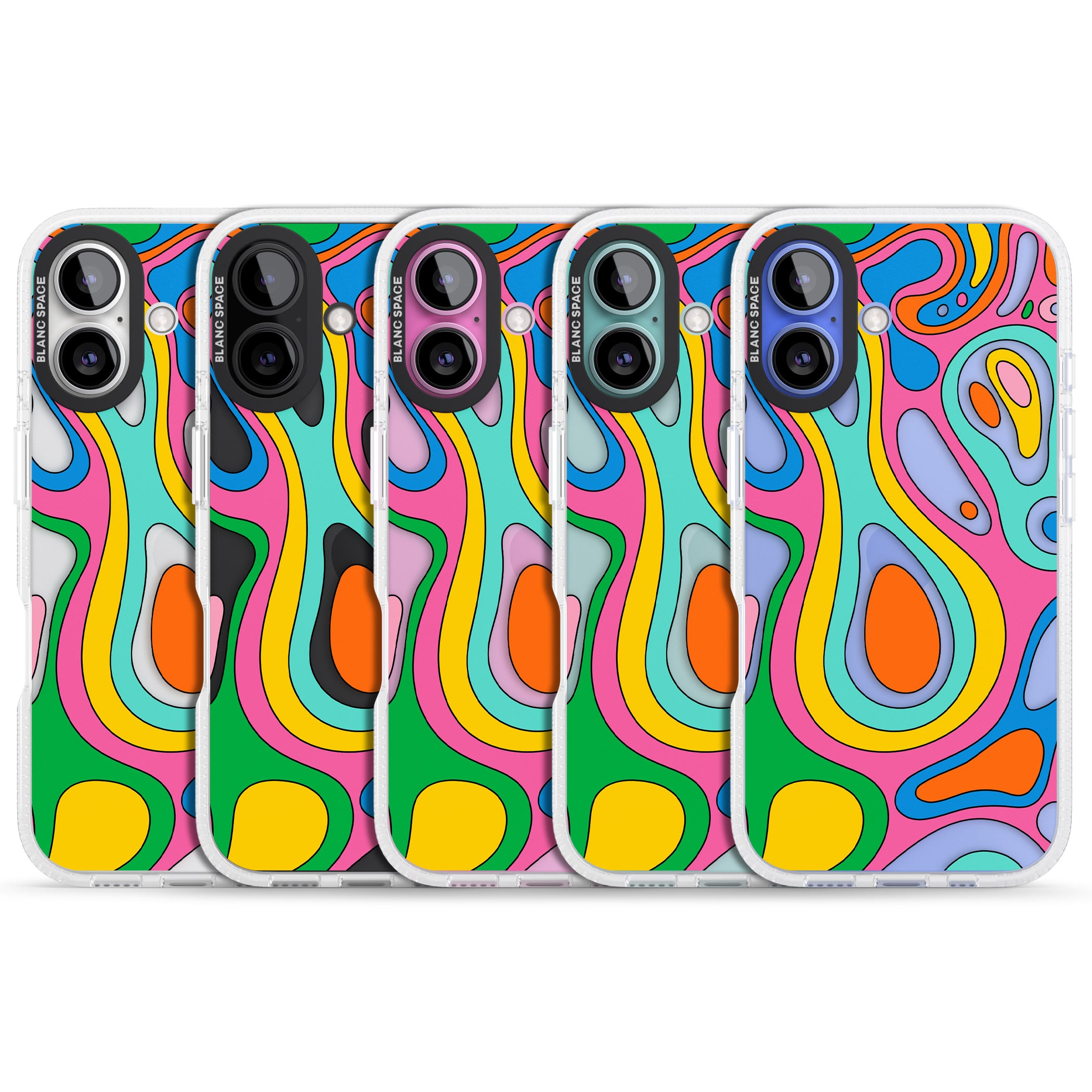 Dreams & Grooves iPhone 16 / 16 Plus Clear Case Impact Air - Blanc Space