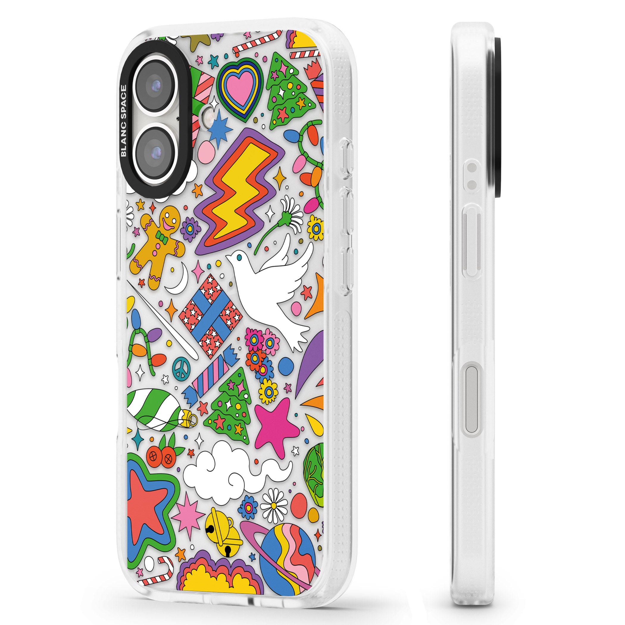 Whimsical Wonderland iPhone 16 / 16 Plus Clear Case Impact Air - Blanc Space