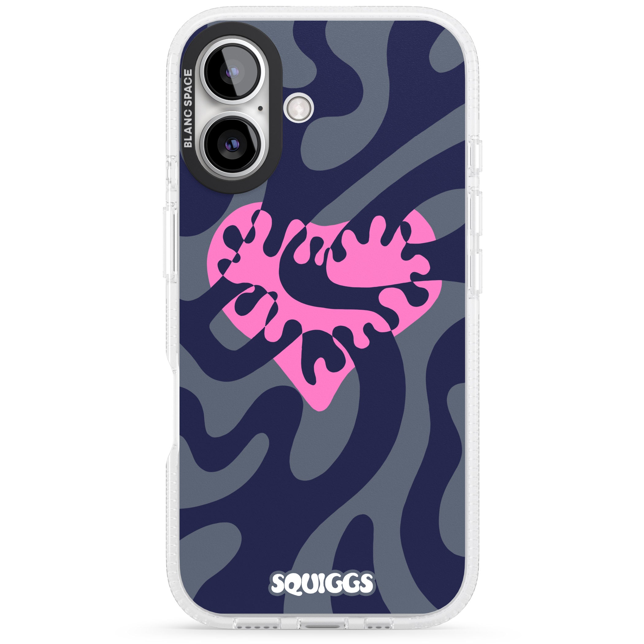 Broken Heart iPhone 16 / 16 Plus Clear Case Impact Air - Blanc Space