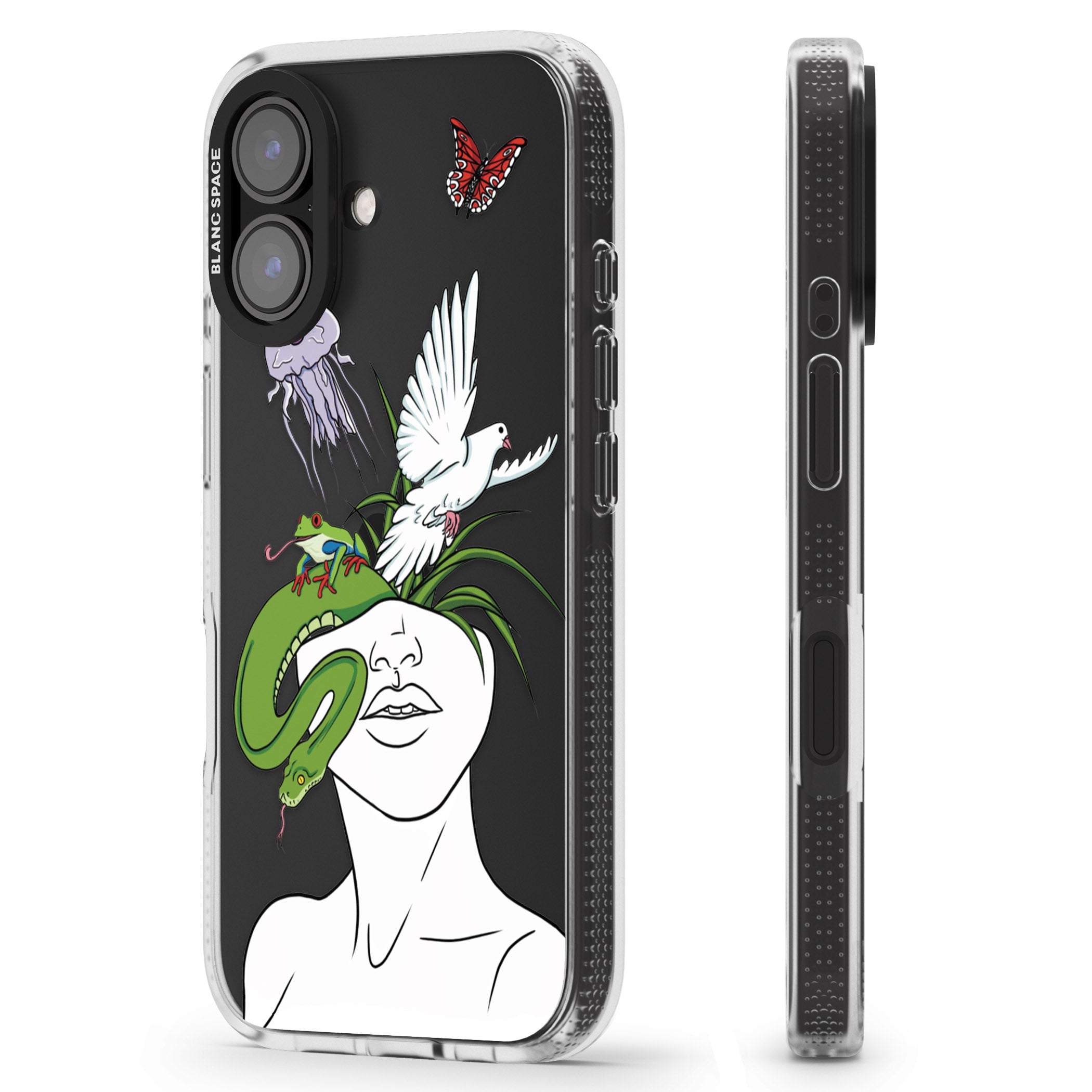 Wild Thoughts iPhone 16 / 16 Plus Clear Case Impact Air - Blanc Space