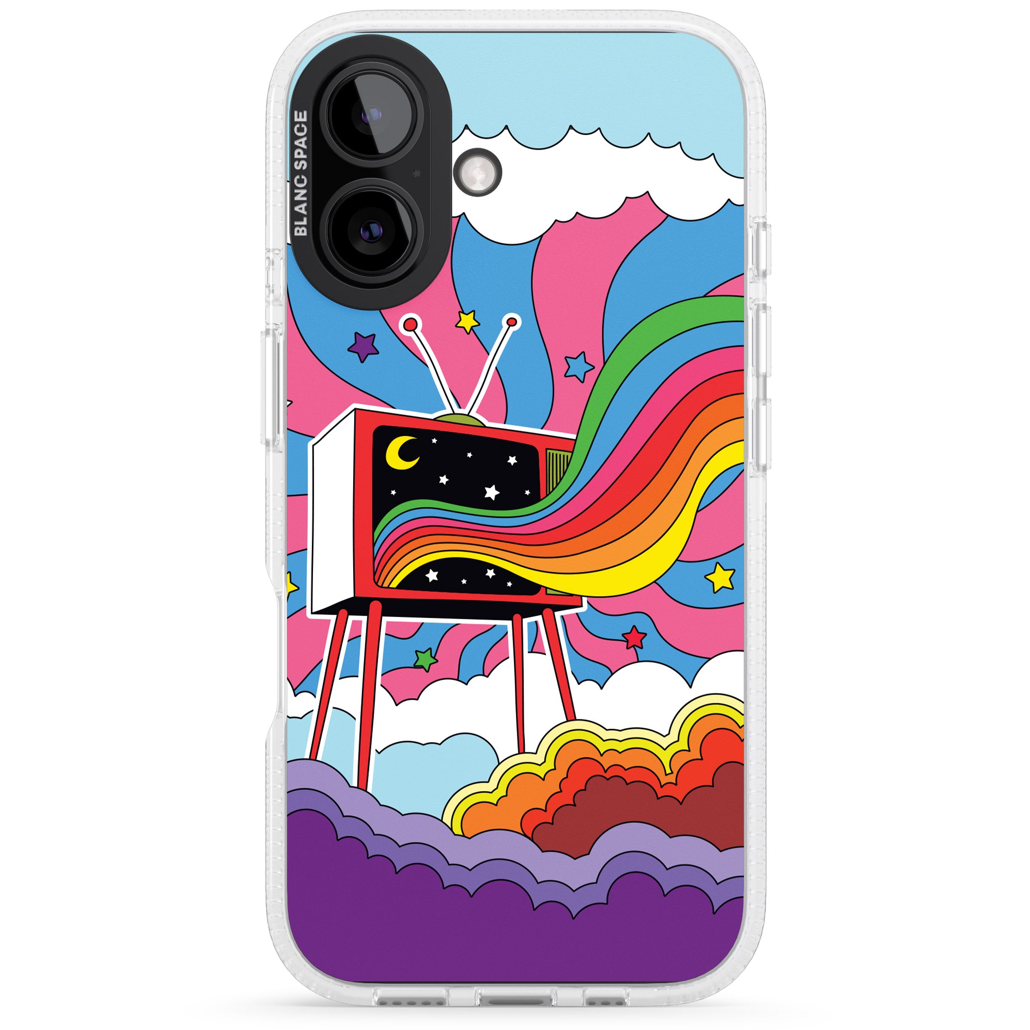 TV Captivation iPhone 16 / 16 Plus Clear Case Impact Air - Blanc Space