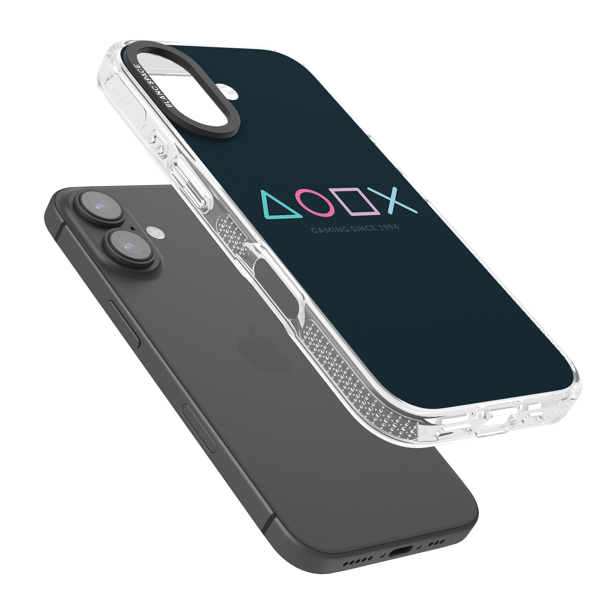 Gaming Since 1994 Station iPhone 16 / 16 Plus Clear Case Impact Air - Blanc Space