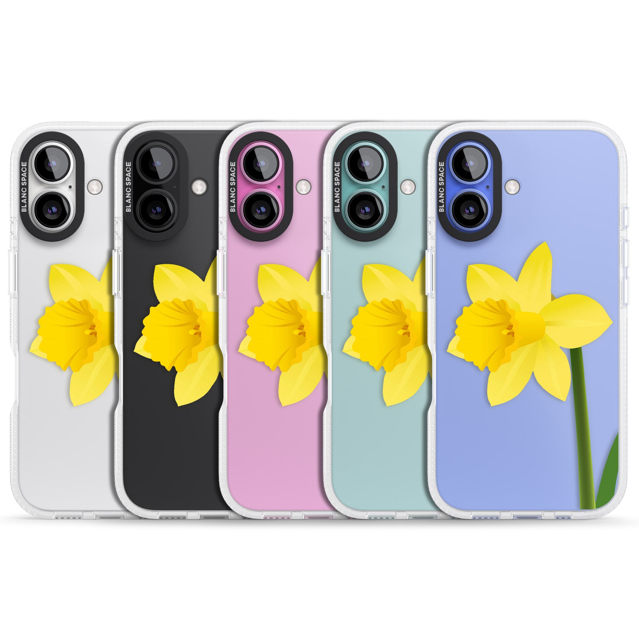 Daffodil iPhone 16 / 16 Plus Clear Case Impact Air - Blanc Space