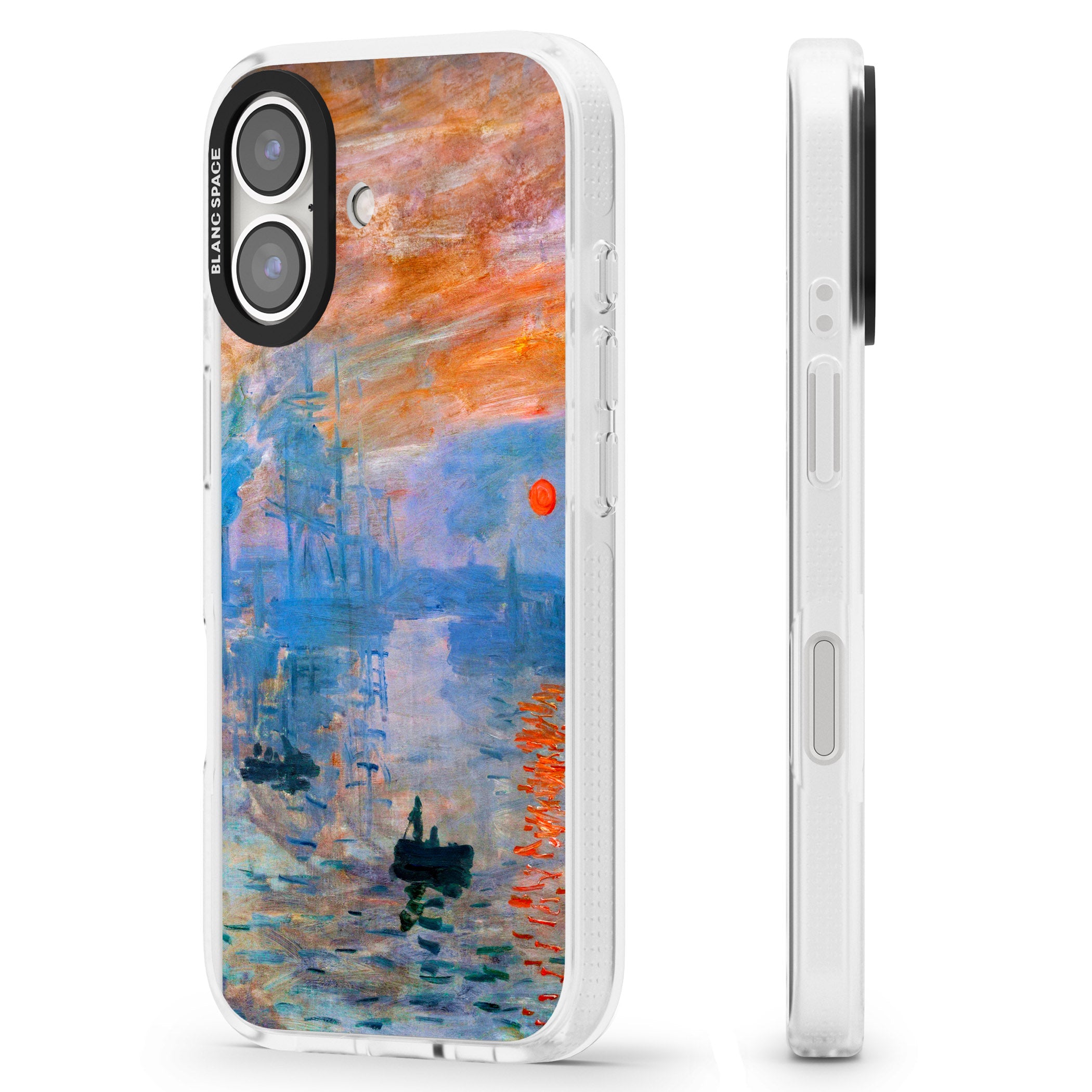 Sunset Harbor iPhone 16 / 16 Plus Clear Case Impact Air - Blanc Space