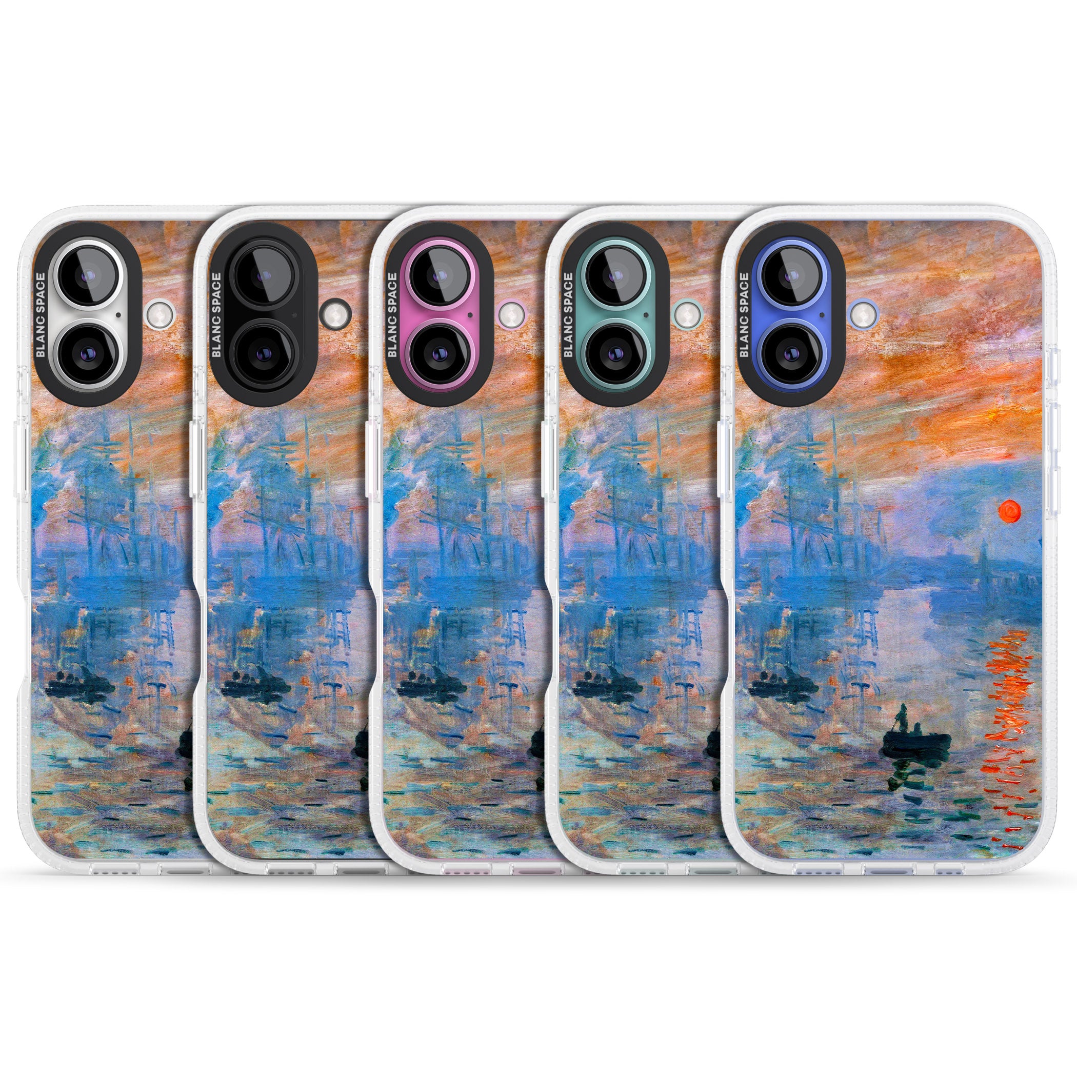 Sunset Harbor iPhone 16 / 16 Plus Clear Case Impact Air - Blanc Space