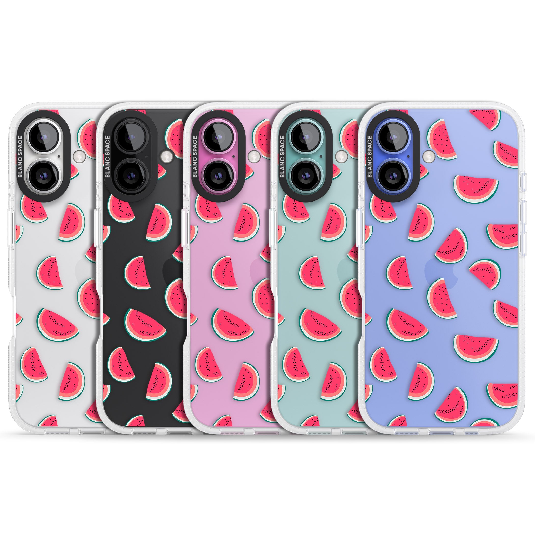 Watermelon Slices - Clear iPhone 16 / 16 Plus Clear Case Impact Air - Blanc Space