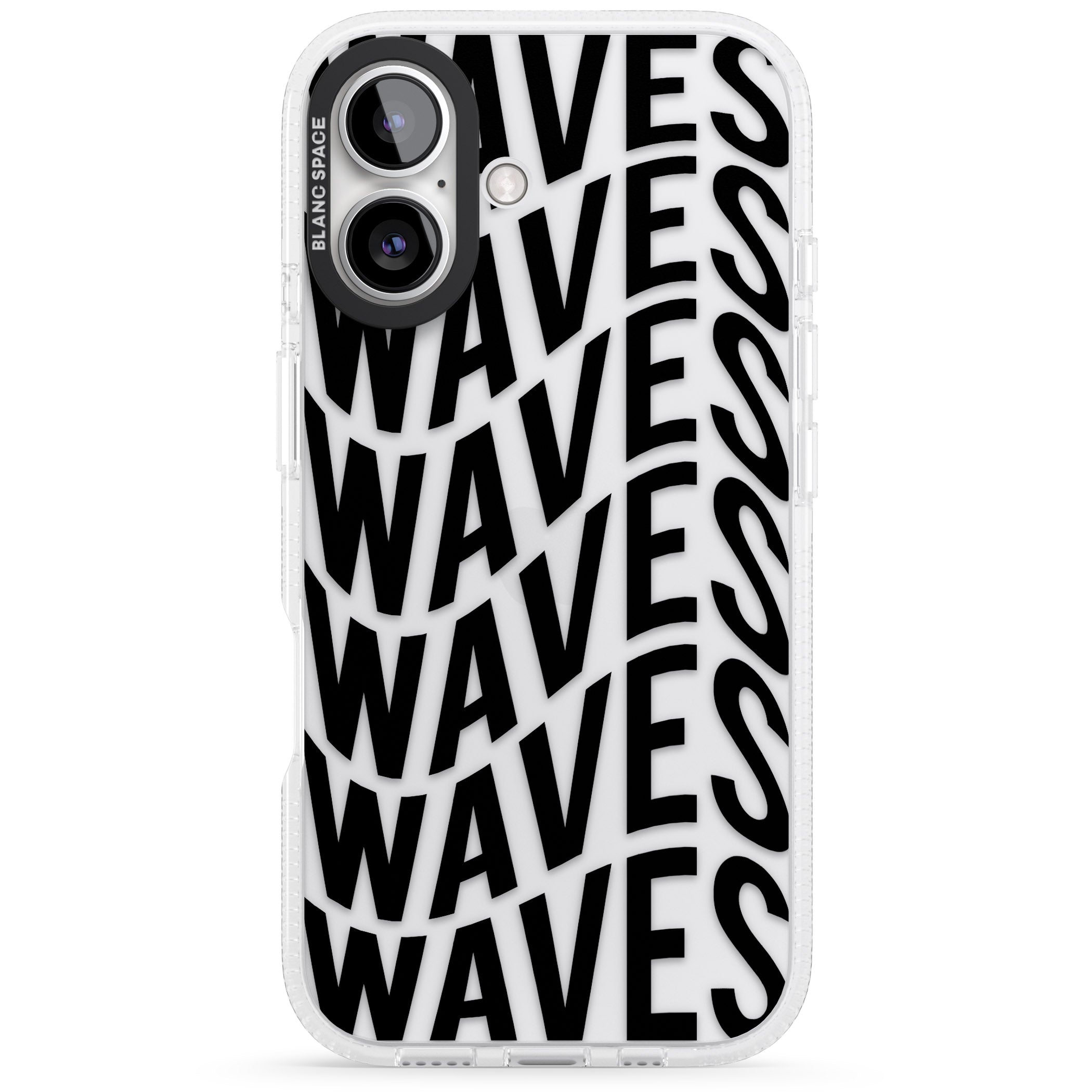 WAVES iPhone 16 / 16 Plus Clear Case Impact Air - Blanc Space