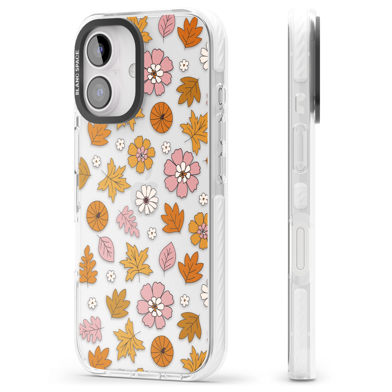 Autumn Leaves and Flowers Impact Phone Case for iPhone 16, iPhone 16 Plus
