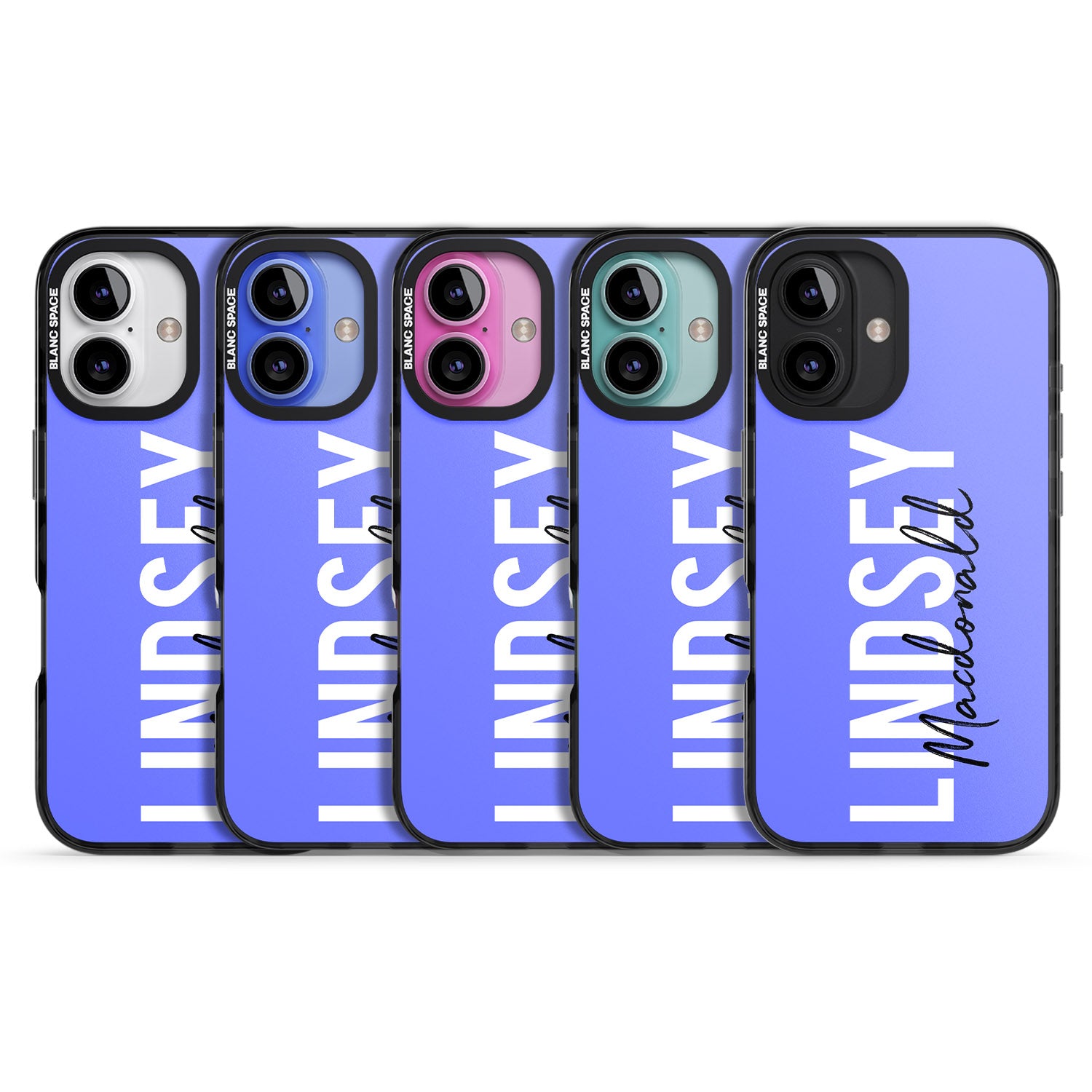 iPhone 16 Pro Max Personalised Bold Name: Purple Black Impact Phone Case