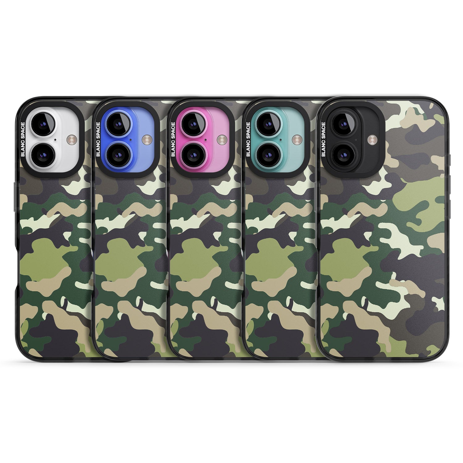 iPhone 16 Pro Max Green Camo Black Impact Phone Case