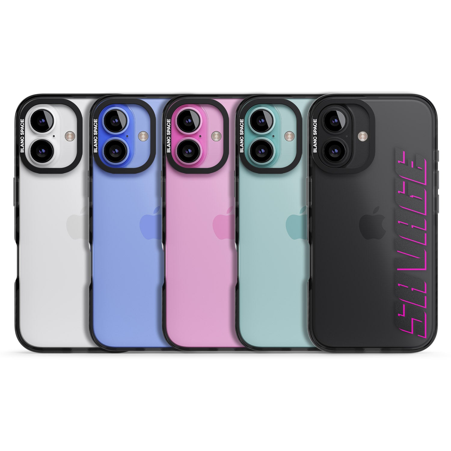 iPhone 16 Pro Max Personalised Clear Text 4C Black Impact Phone Case