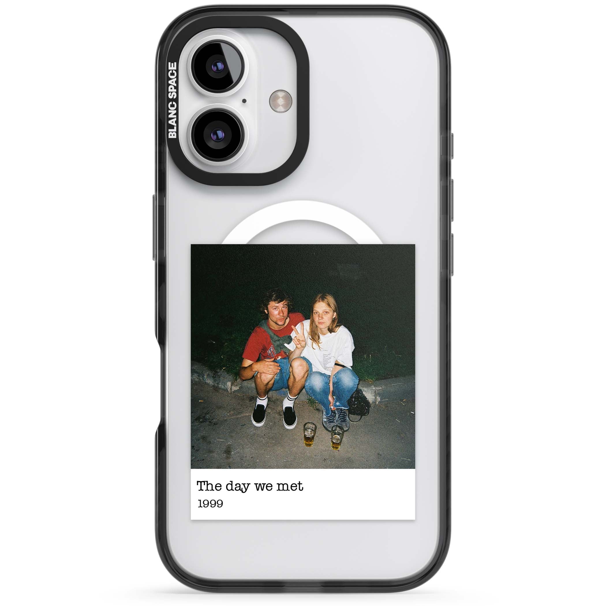 Photo Memory minimal iPhone case | Black Impact Magsafe case for iPhone 16, iPhone 16 Plus