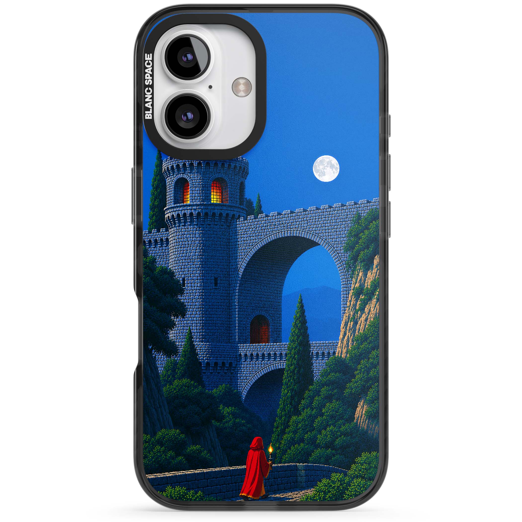 Castle Walls art iPhone case | Black Impact Magsafe case for iPhone 16, iPhone 16 Plus