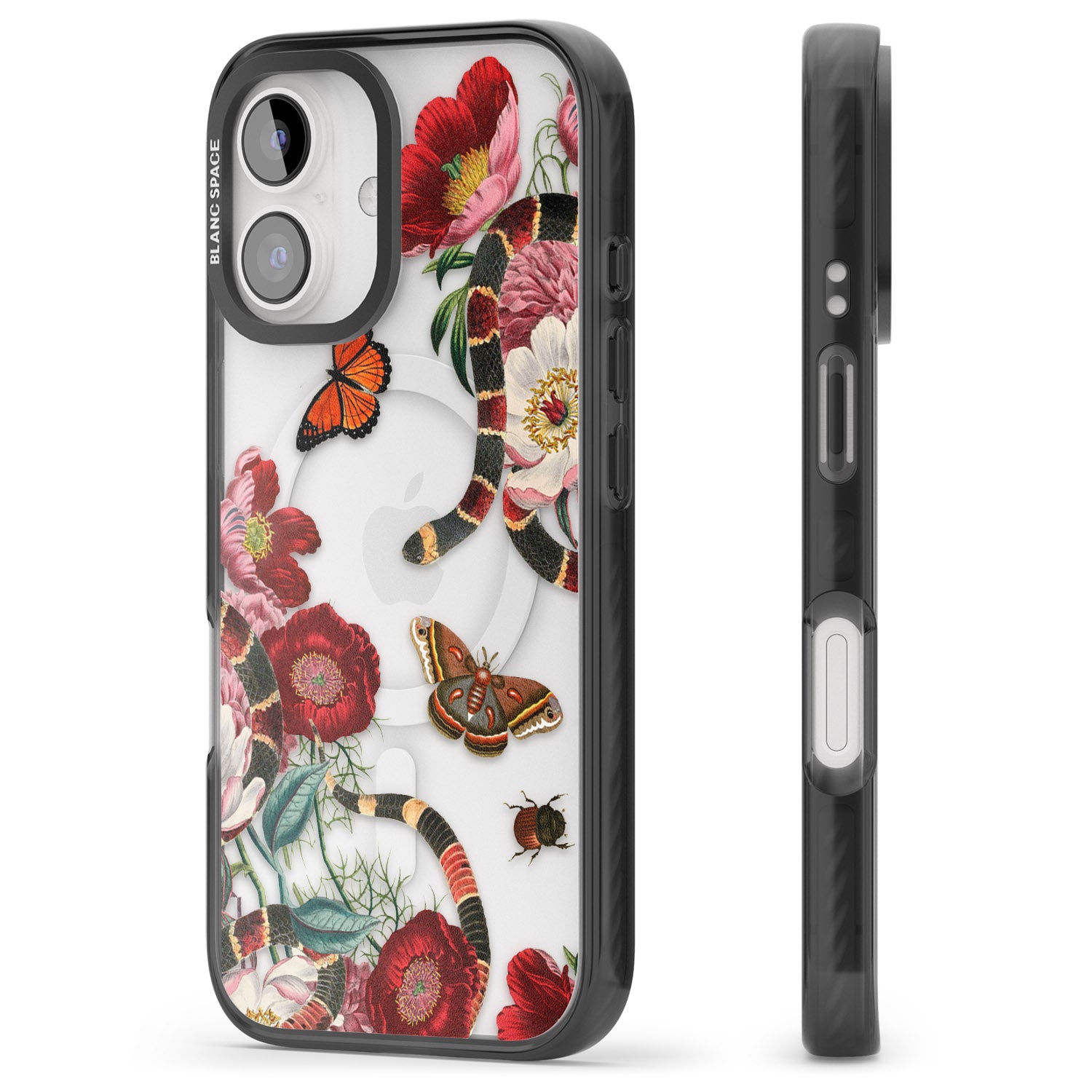 iPhone 16 Pro Max Botanical Snake Black Impact Phone Case