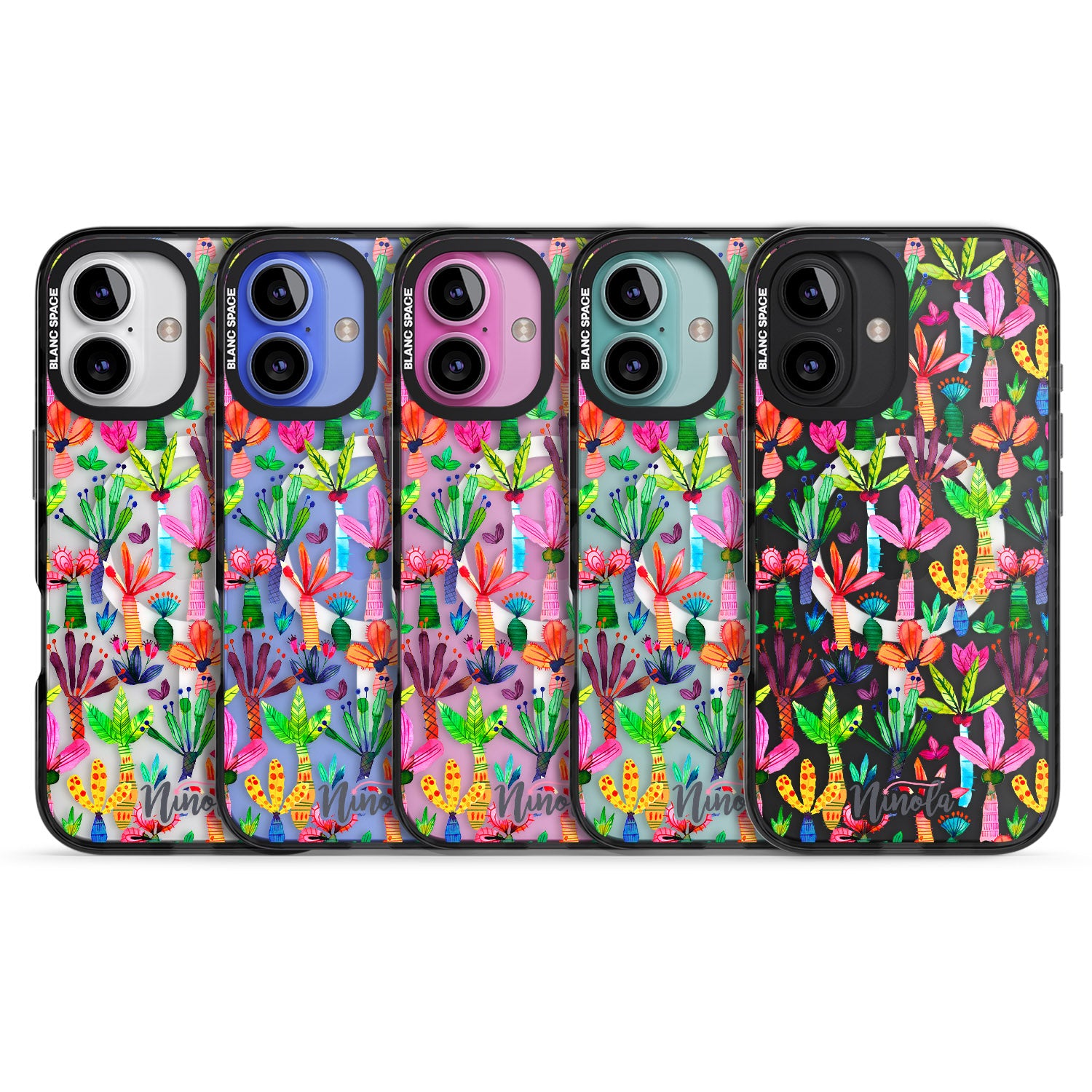 iPhone 16 Pro Max Palms Garden Black Impact Phone Case