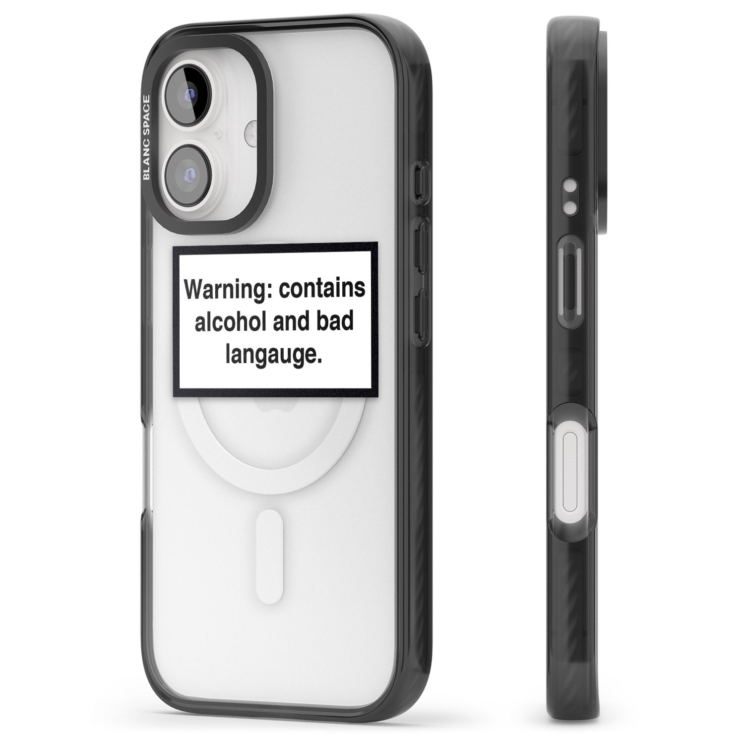 iPhone 16 Pro Max Warning: Contains Alcohol & Bad Language Black Impact Phone Case