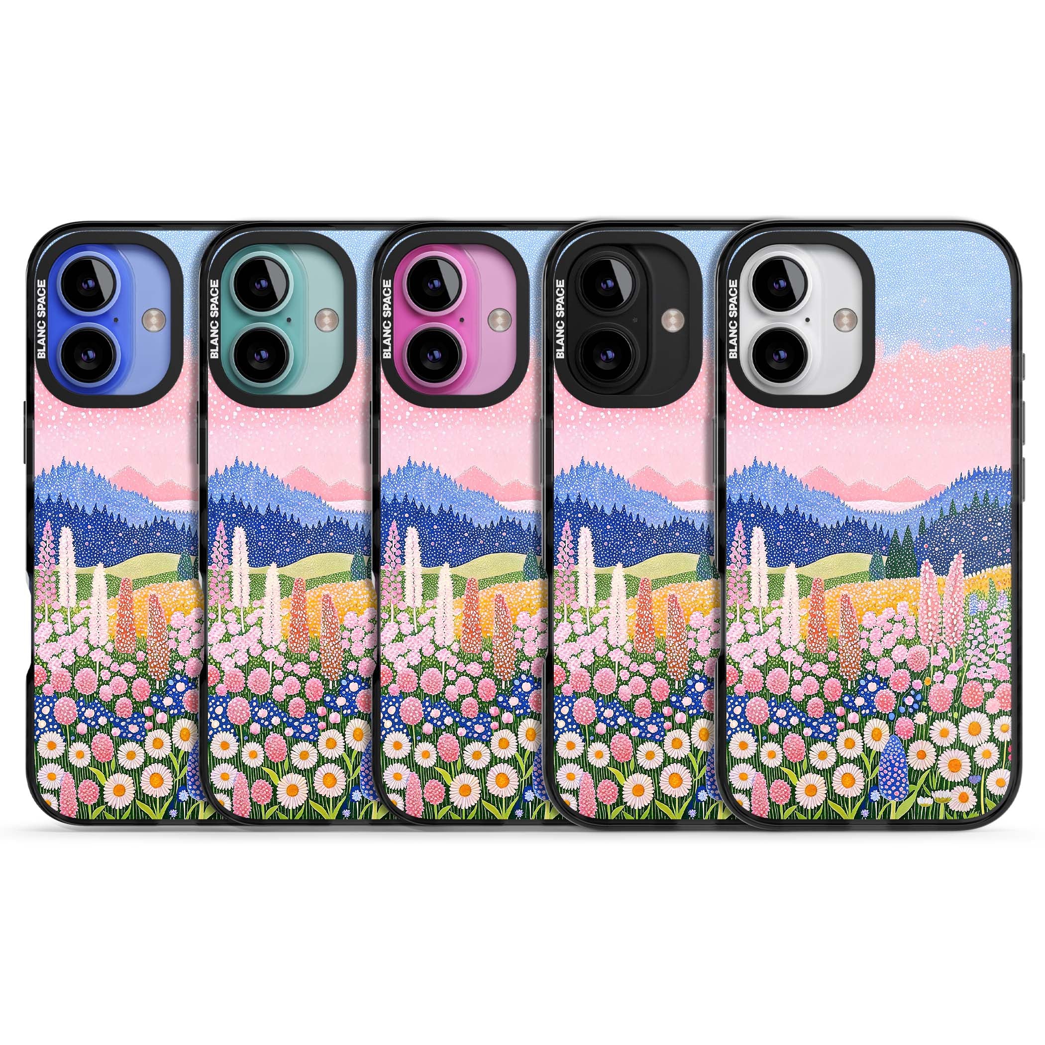 Valley Horizon cottagecore iPhone case | Black Impact Magsafe case for iPhone 16, iPhone 16 Plus