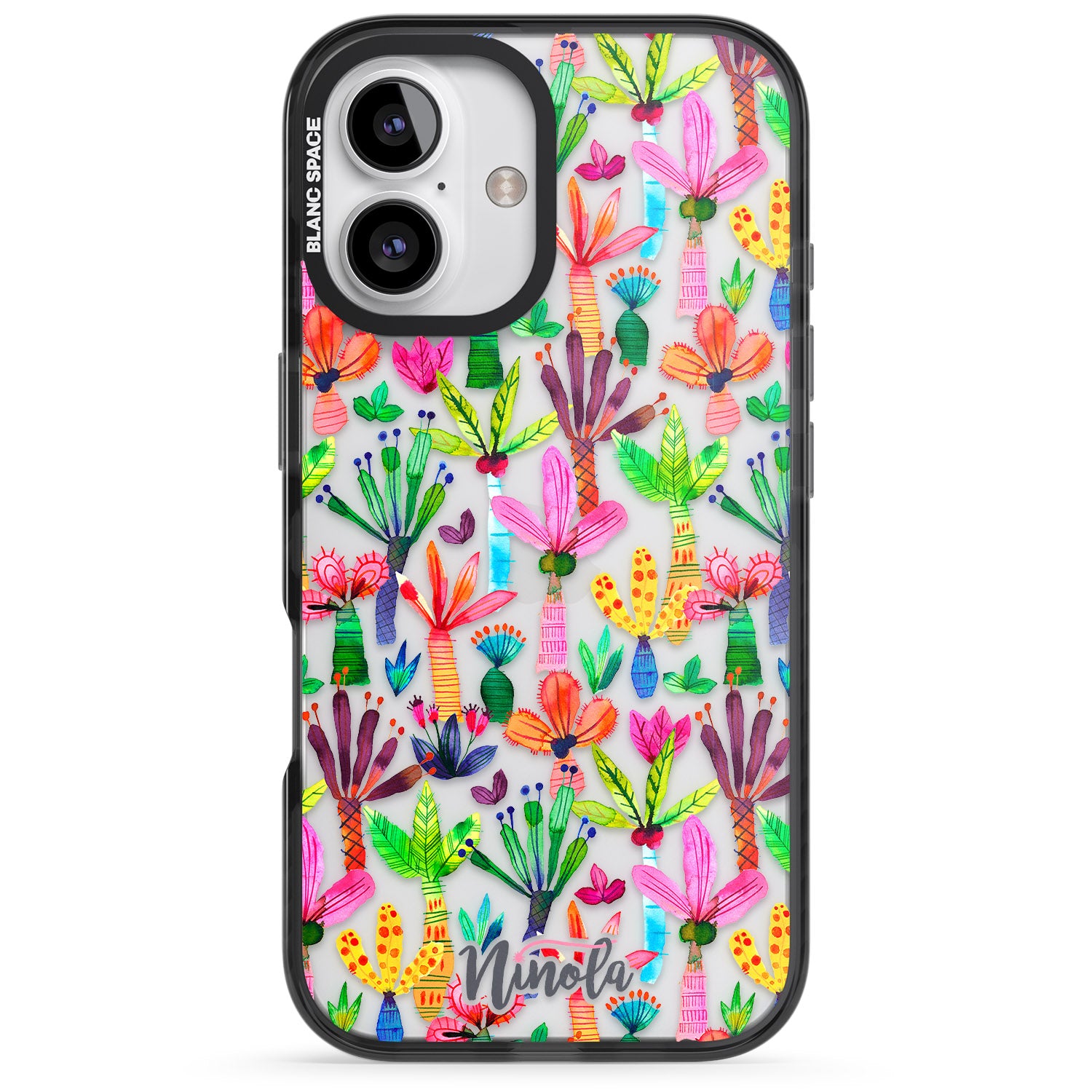 iPhone 16 Pro Max Palms Garden Black Impact Phone Case