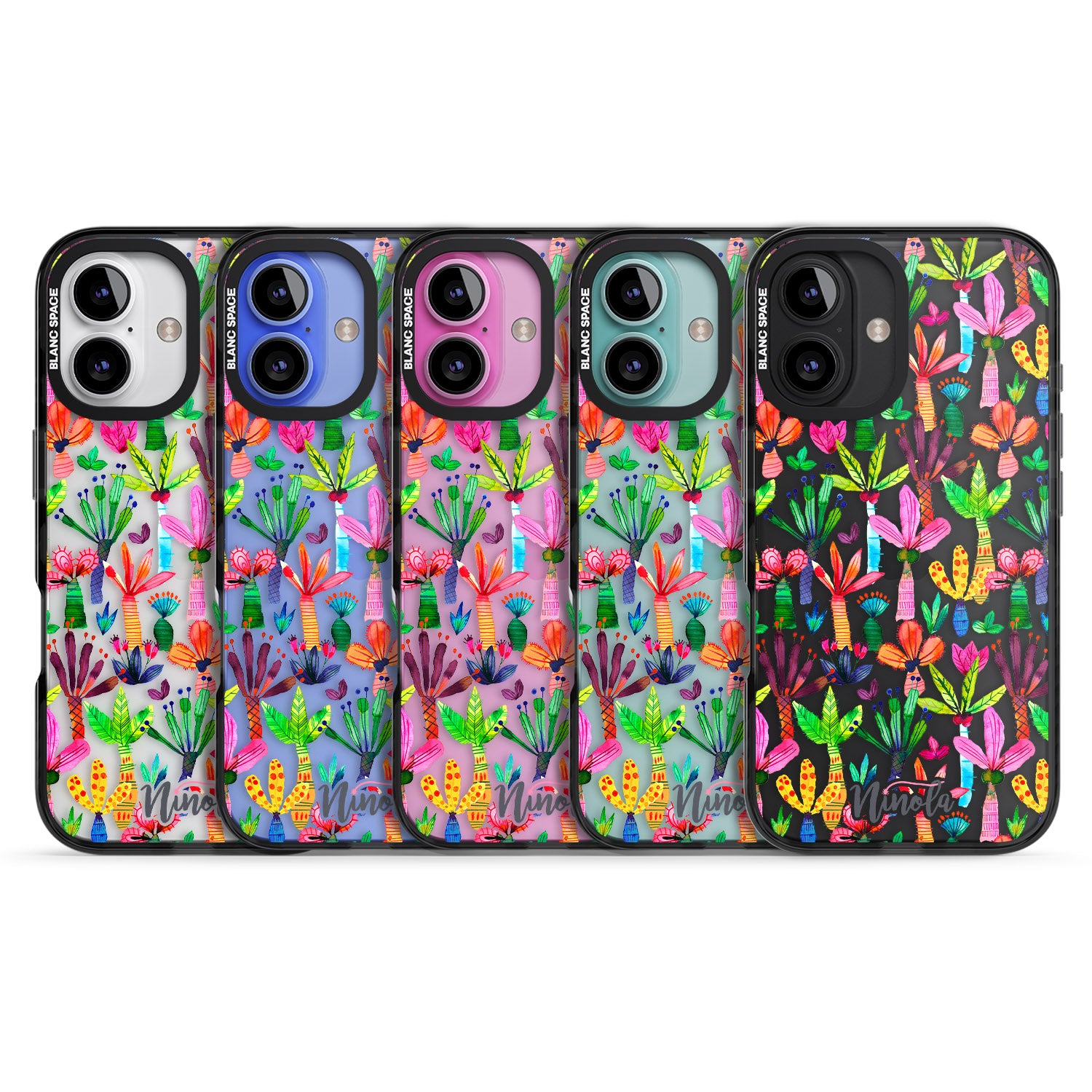 iPhone 16 Pro Max Palms Garden Black Impact Phone Case