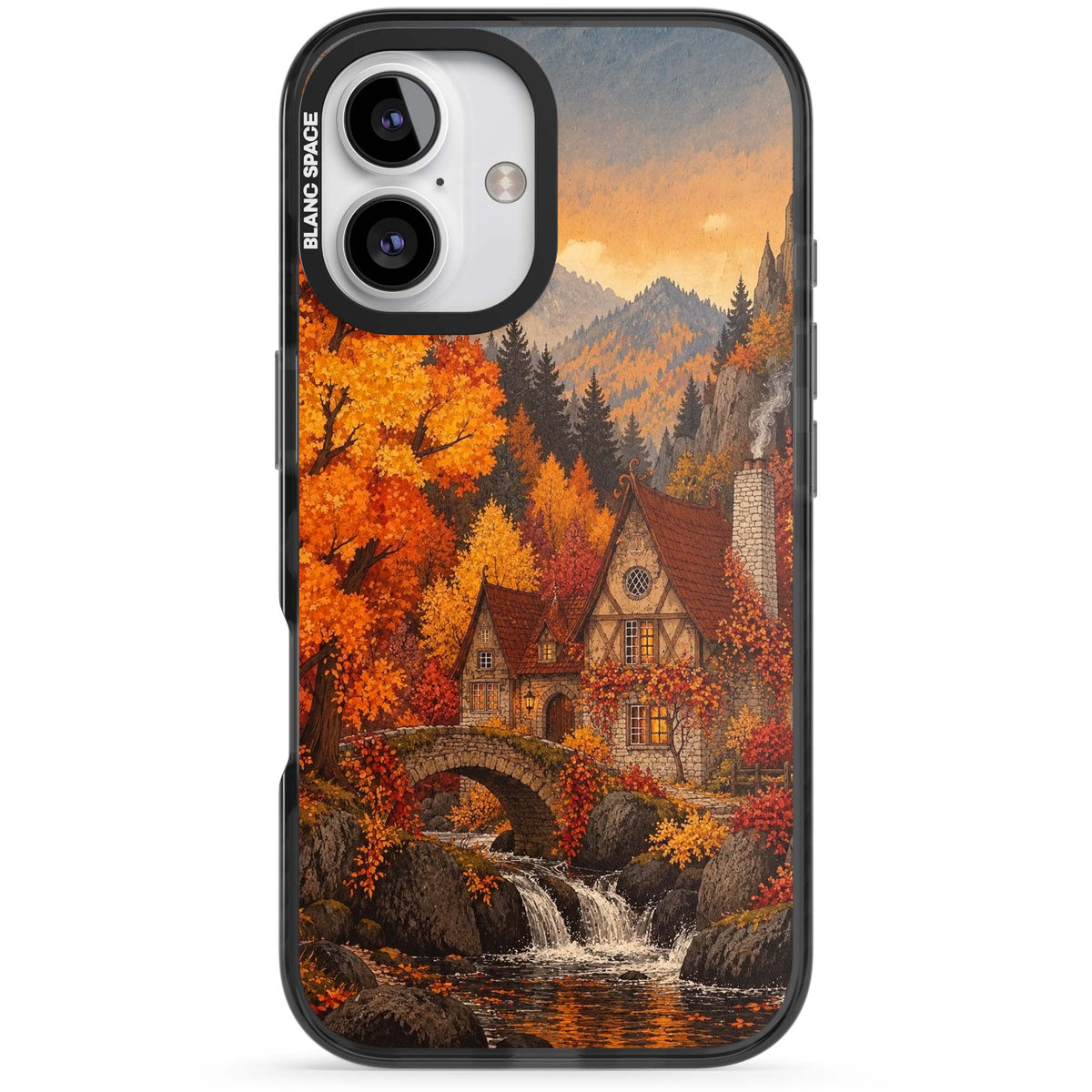 Auburn Cottage iPhone case | Black Impact case for iPhone 16, iPhone 16 Plus