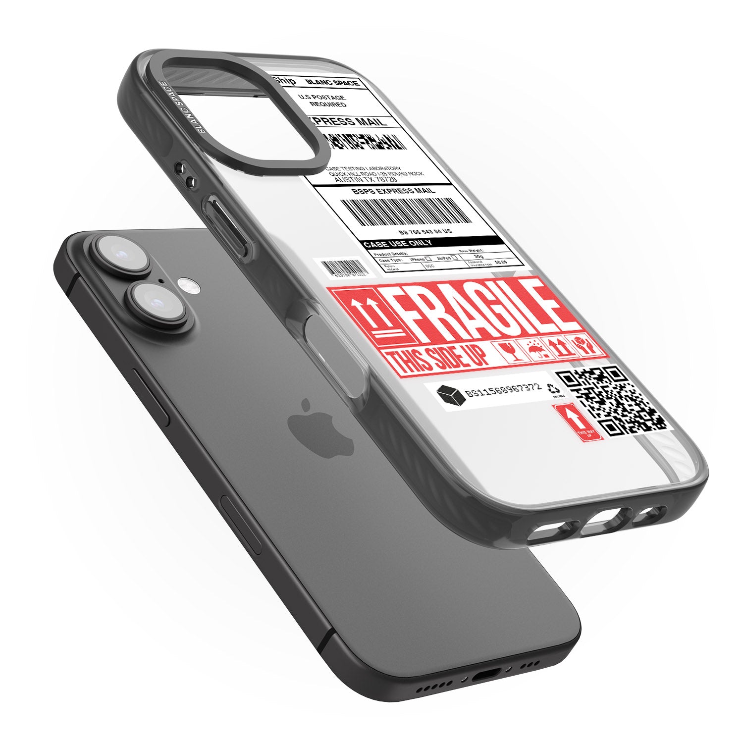 iPhone 16 Pro Max Shipping Label Black Impact Phone Case