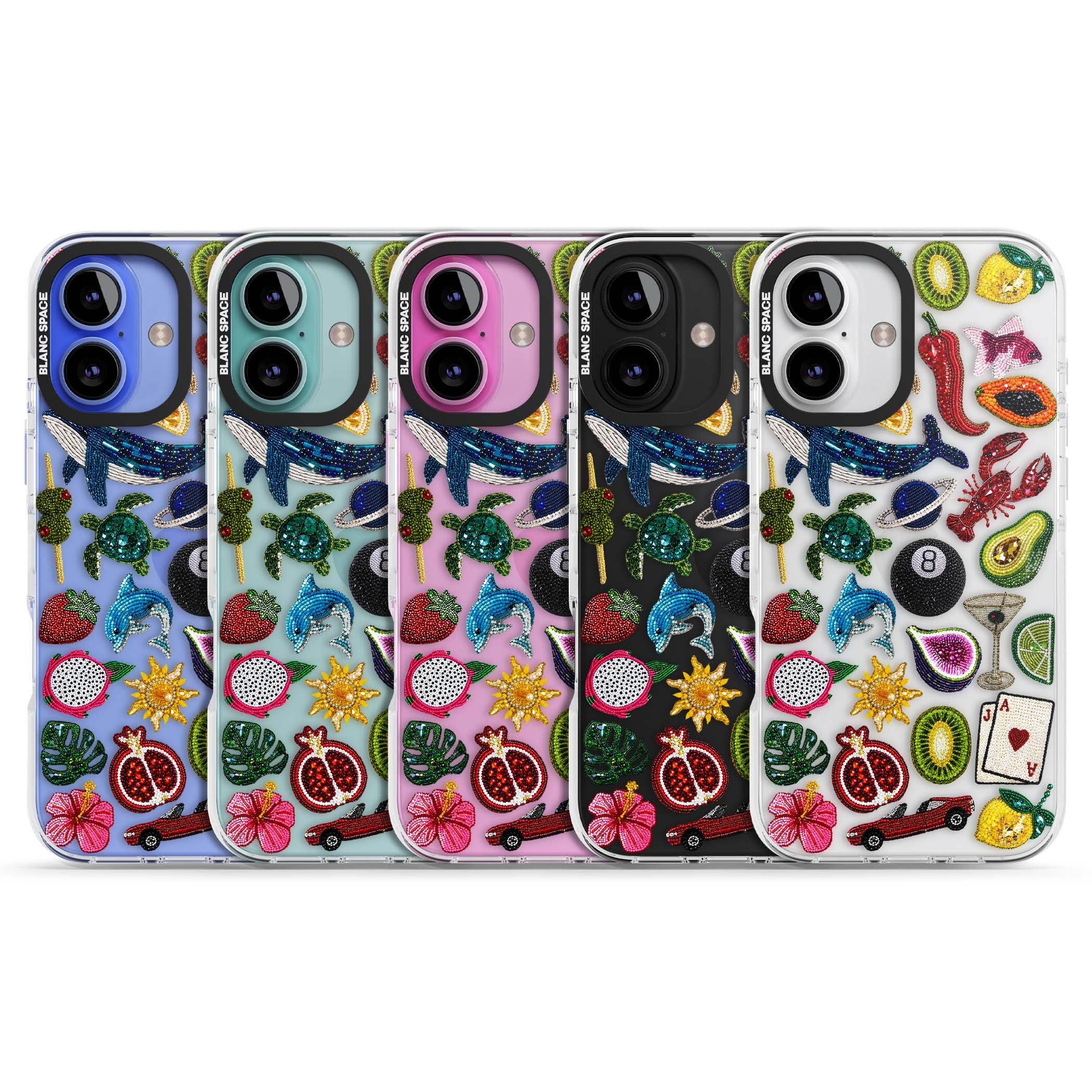 Beaded Mix cute iPhone case | Clear Impact case for iPhone 16, iPhone 16 Plus