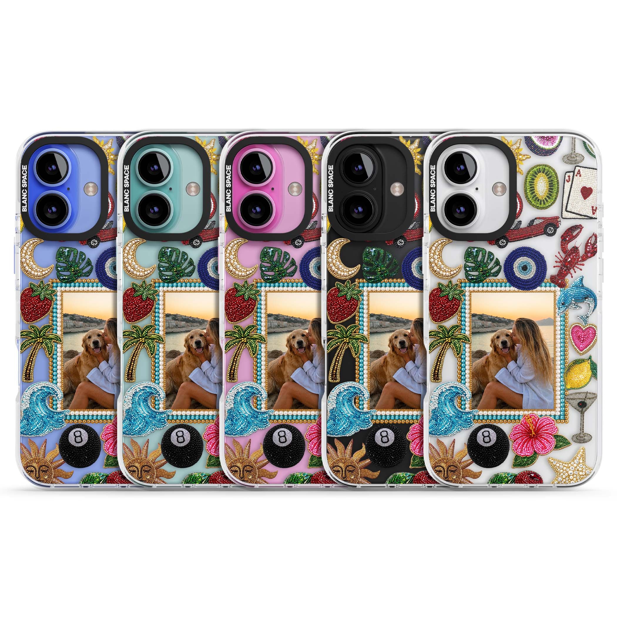 Beaded Photo coastal iPhone case | Clear Impact case for iPhone 16, iPhone 16 Plus