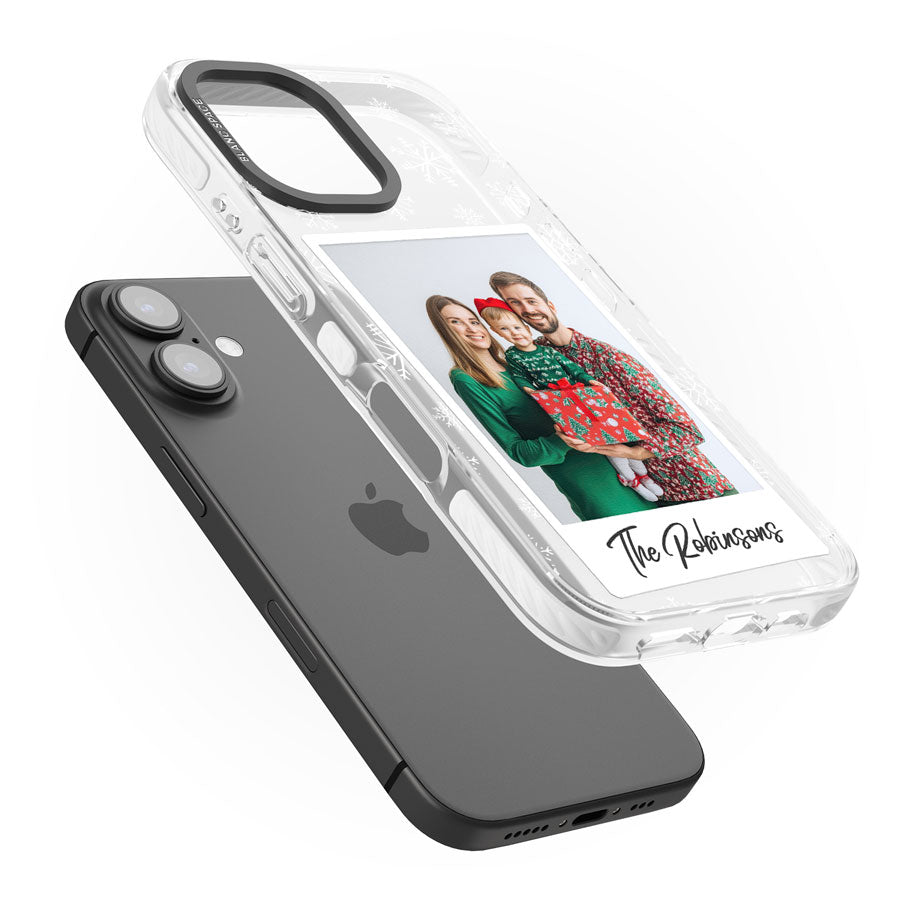Personalised Snowflake Photo Impact Phone Case for iPhone 16, iPhone 16 Plus