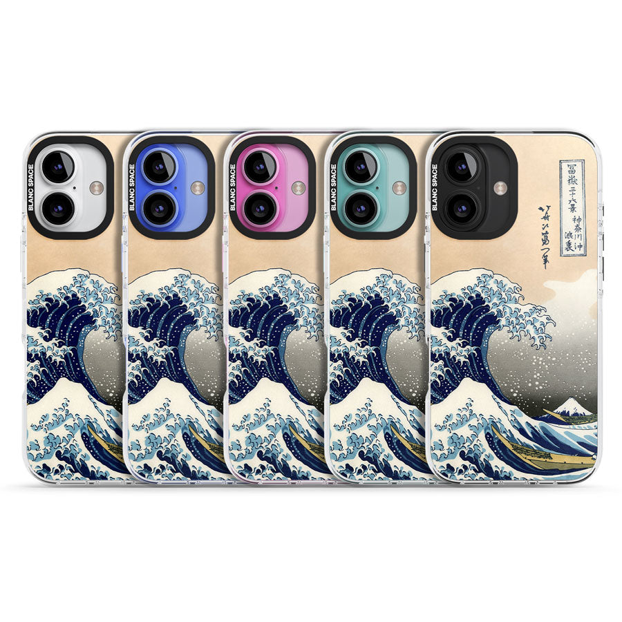 Great Wave Impact Phone Case for iPhone 16, iPhone 16 Plus