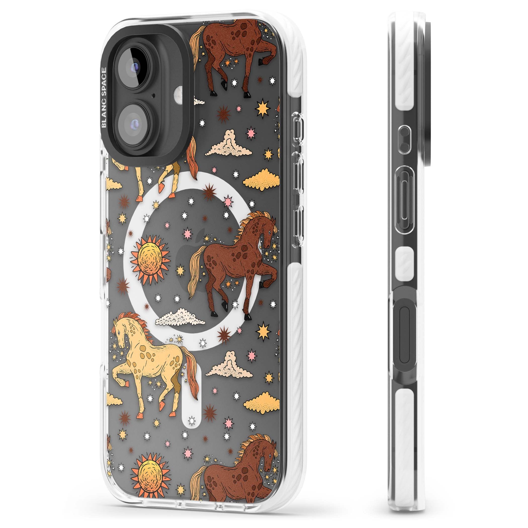 Elevate Your Phone'S Style With This Boho Celestial Sun & Eye Phone Case, Featuring A Mystical Blend Of Suns, All-Seeing Eyes, Butterflies, Stars, And