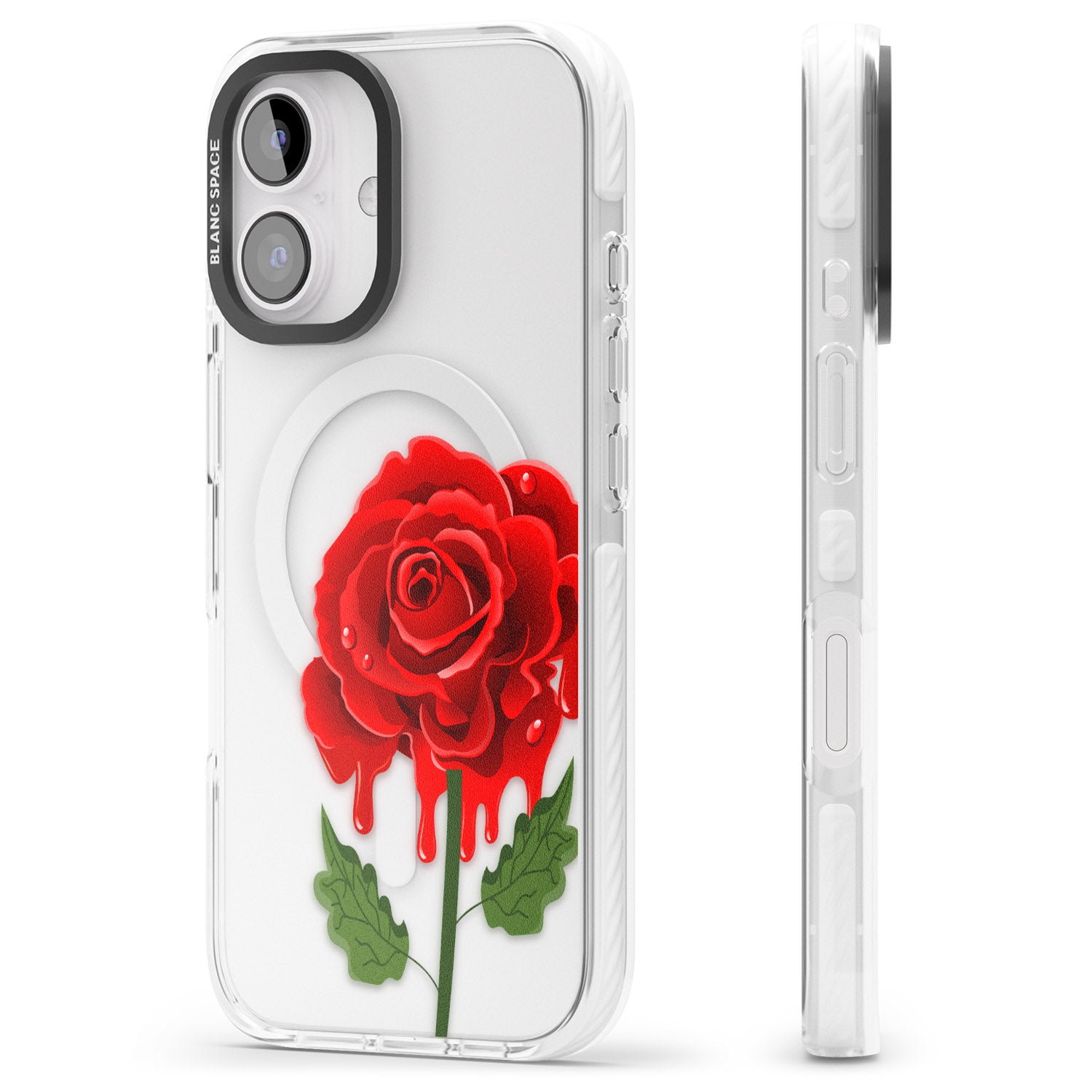 iPhone 16 Melting Rose Clear Impact Phone Case