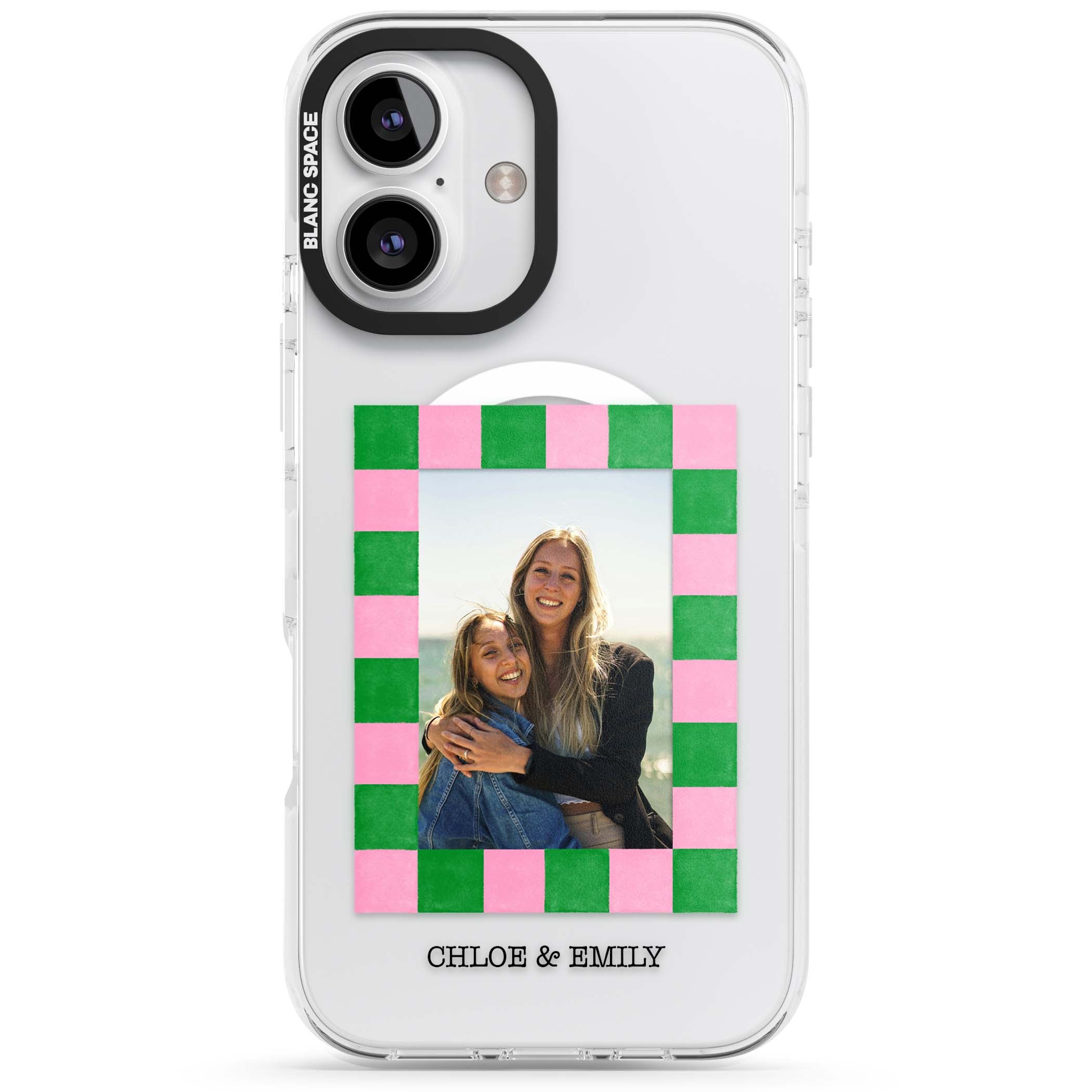 Riviera Check Photo cute iPhone case | Impact Magsafe case for iPhone 16, iPhone 16 Plus