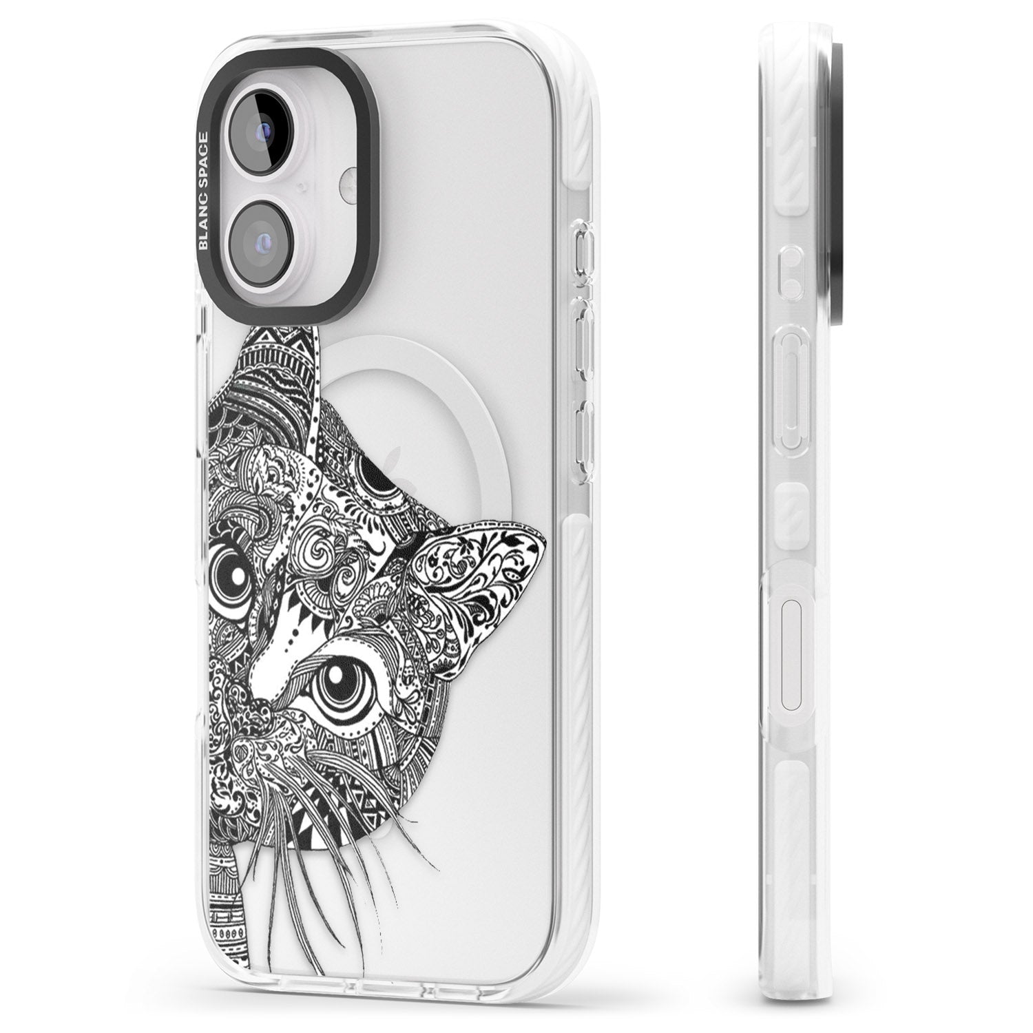 iPhone 16 Pro Max Henna Cat Black Impact Phone Case