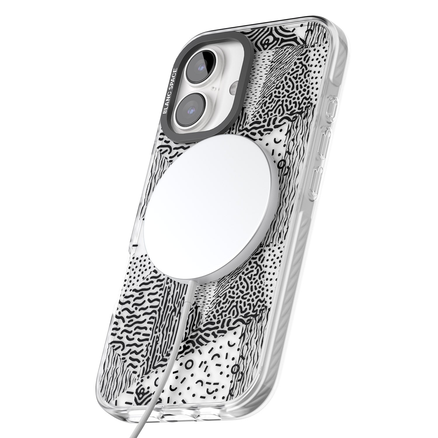 iPhone 16 Pro Max Pattern Mashup (Black) Black Impact Phone Case