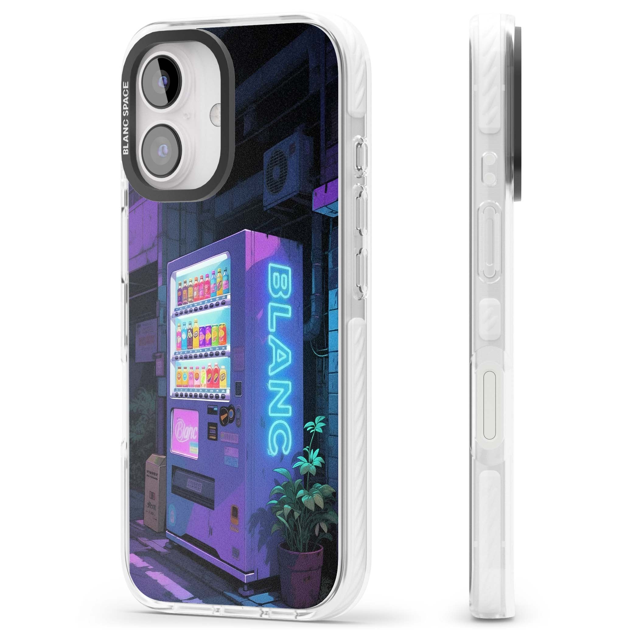 Shibuya Glow Japanese iPhone case featuring a glowing Tokyo vending machine, neon signage, and moody purple alleyway | Impact Magsafe case for iPhone 16, iPhone 16 Plus