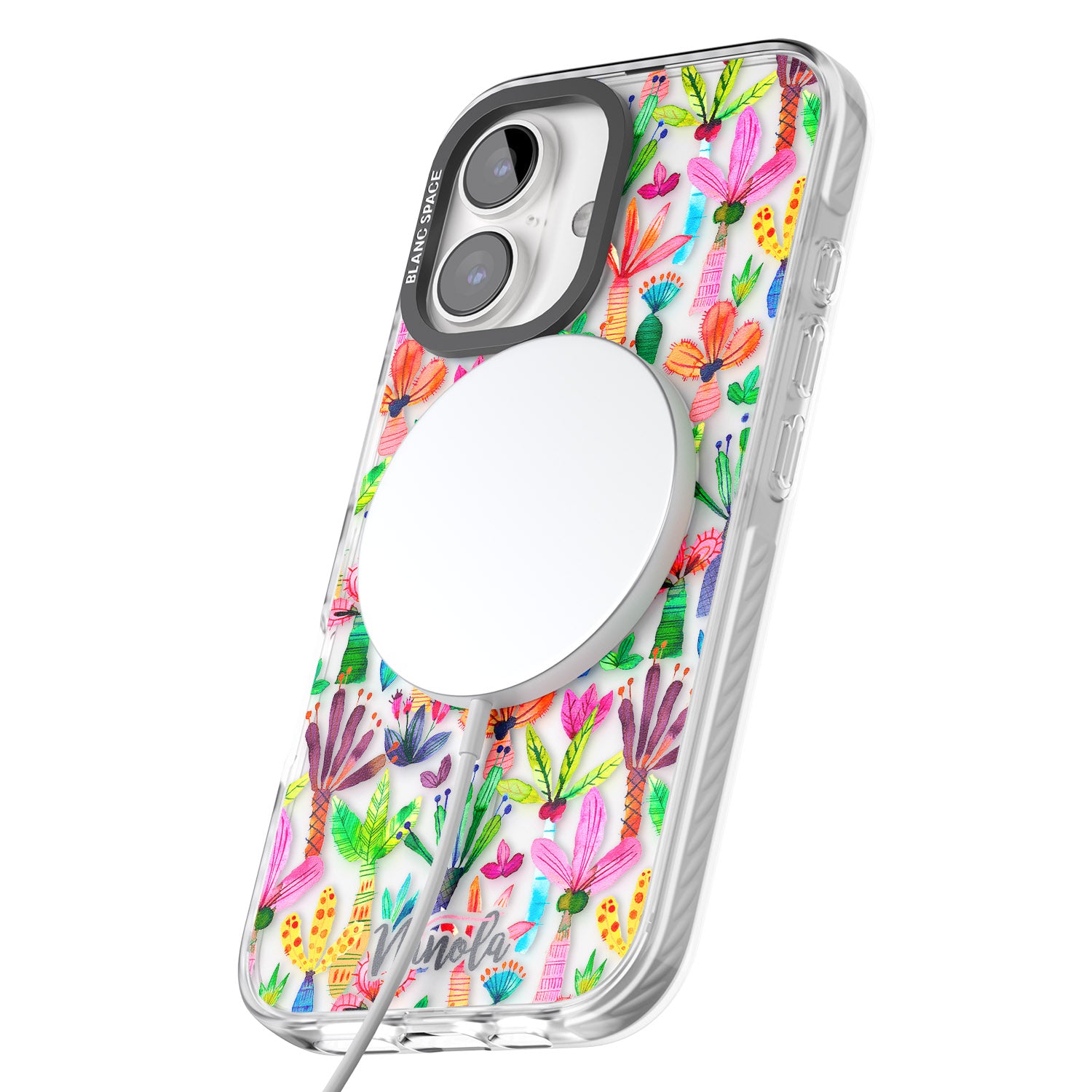 iPhone 16 Pro Max Palms Garden Black Impact Phone Case