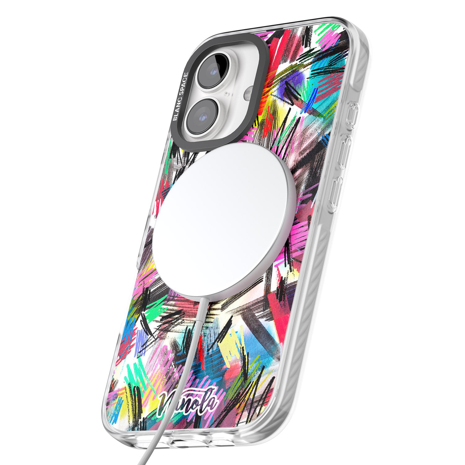 iPhone 16 Pro Max Wild Strokes Black Impact Phone Case