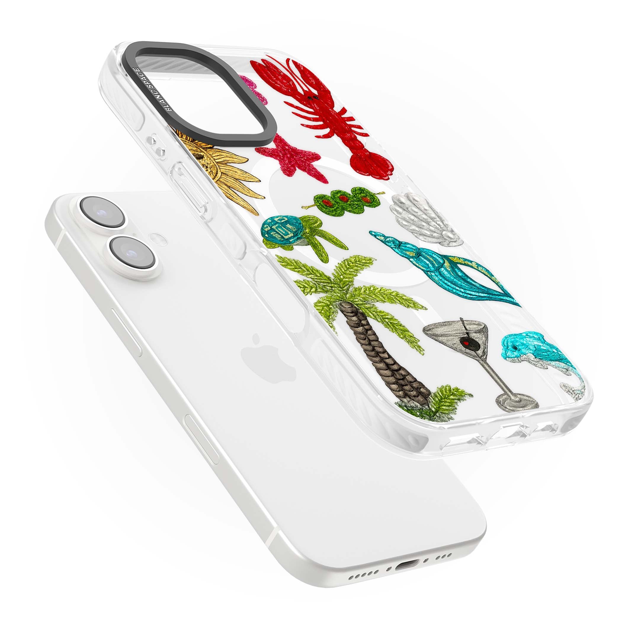 Painted Coastal Pattern coastal iPhone case | Impact Magsafe case for iPhone 16, iPhone 16 Plus