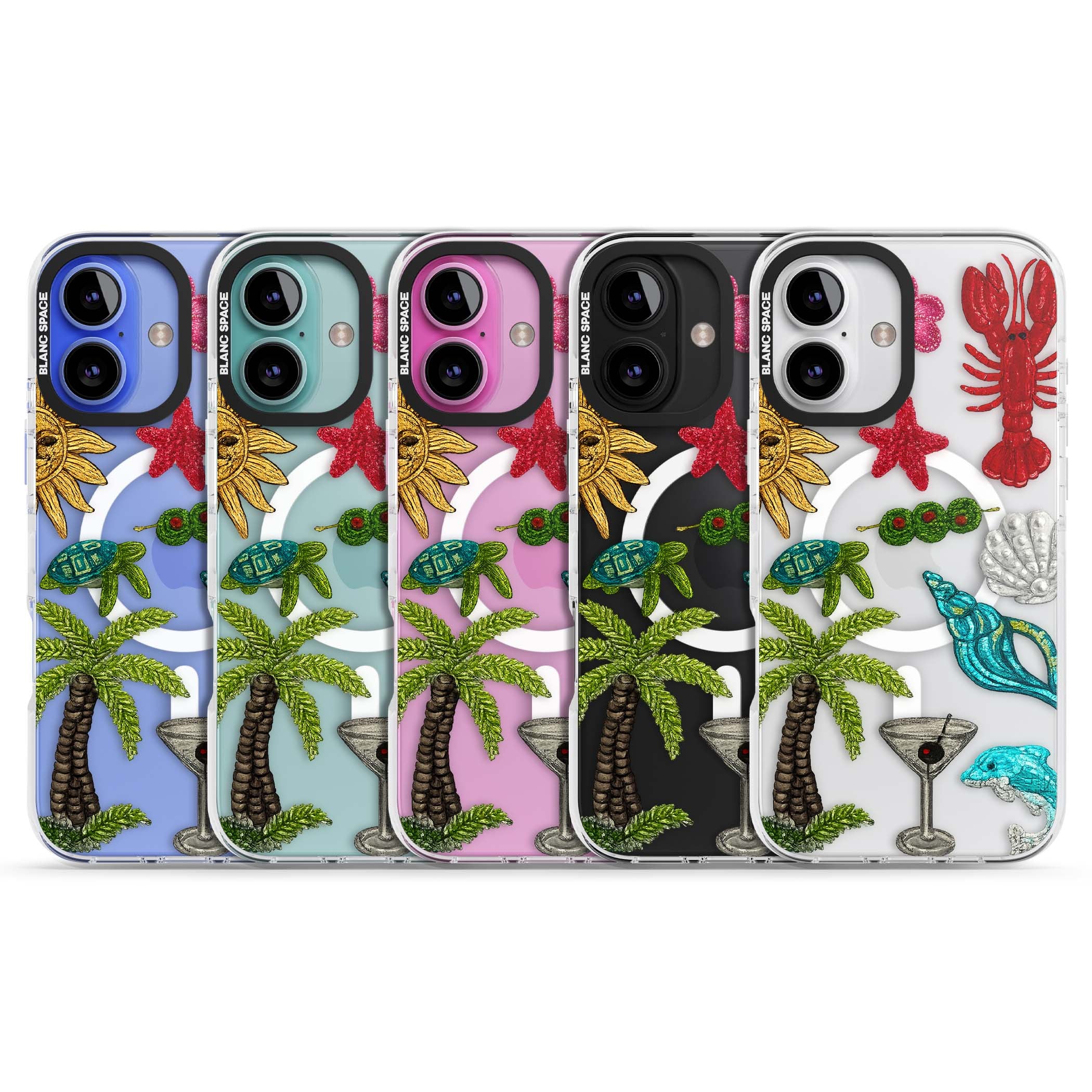 Painted Coastal Pattern coastal iPhone case | Impact Magsafe case for iPhone 16, iPhone 16 Plus