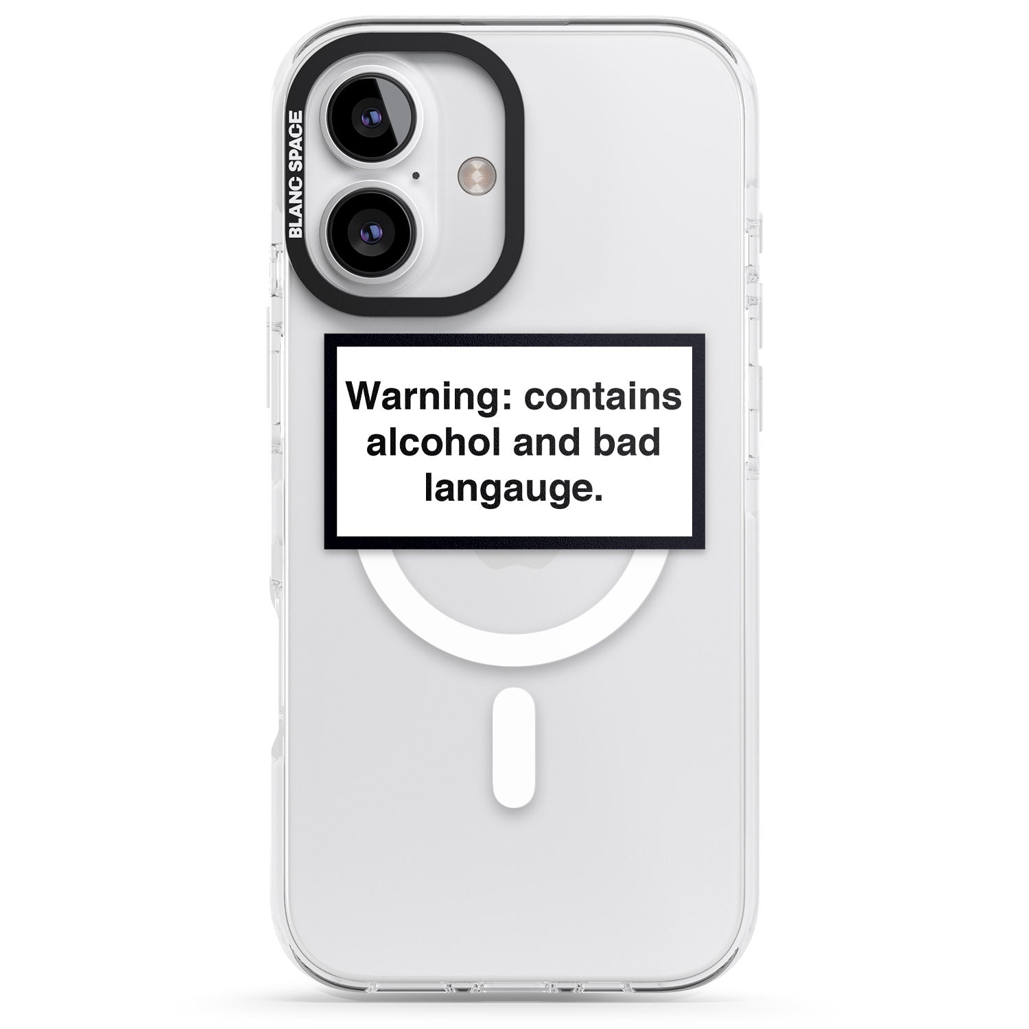 iPhone 16 Pro Max Warning: Contains Alcohol & Bad Language Black Impact Phone Case
