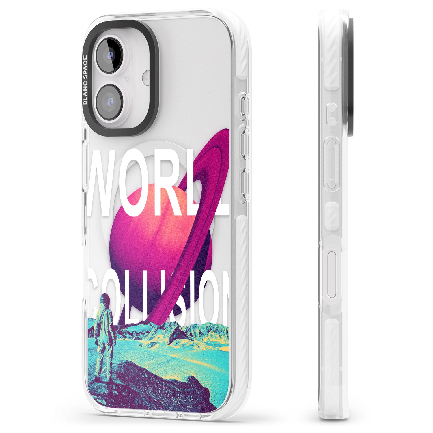 iPhone 16 World Collision Clear Impact Phone Case
