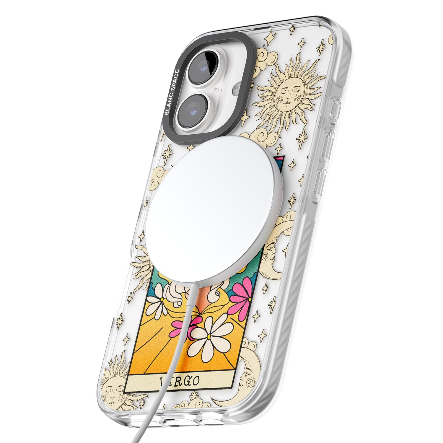 iPhone 16 Pro Max Celestial Zodiac - Virgo Black Impact Phone Case + Magsafe