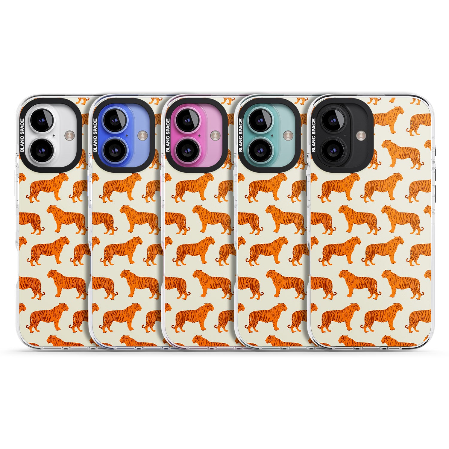 iPhone 16 Pro Max Trendy Tiger Patterns Tigers On Khaki Black Impact Phone Case